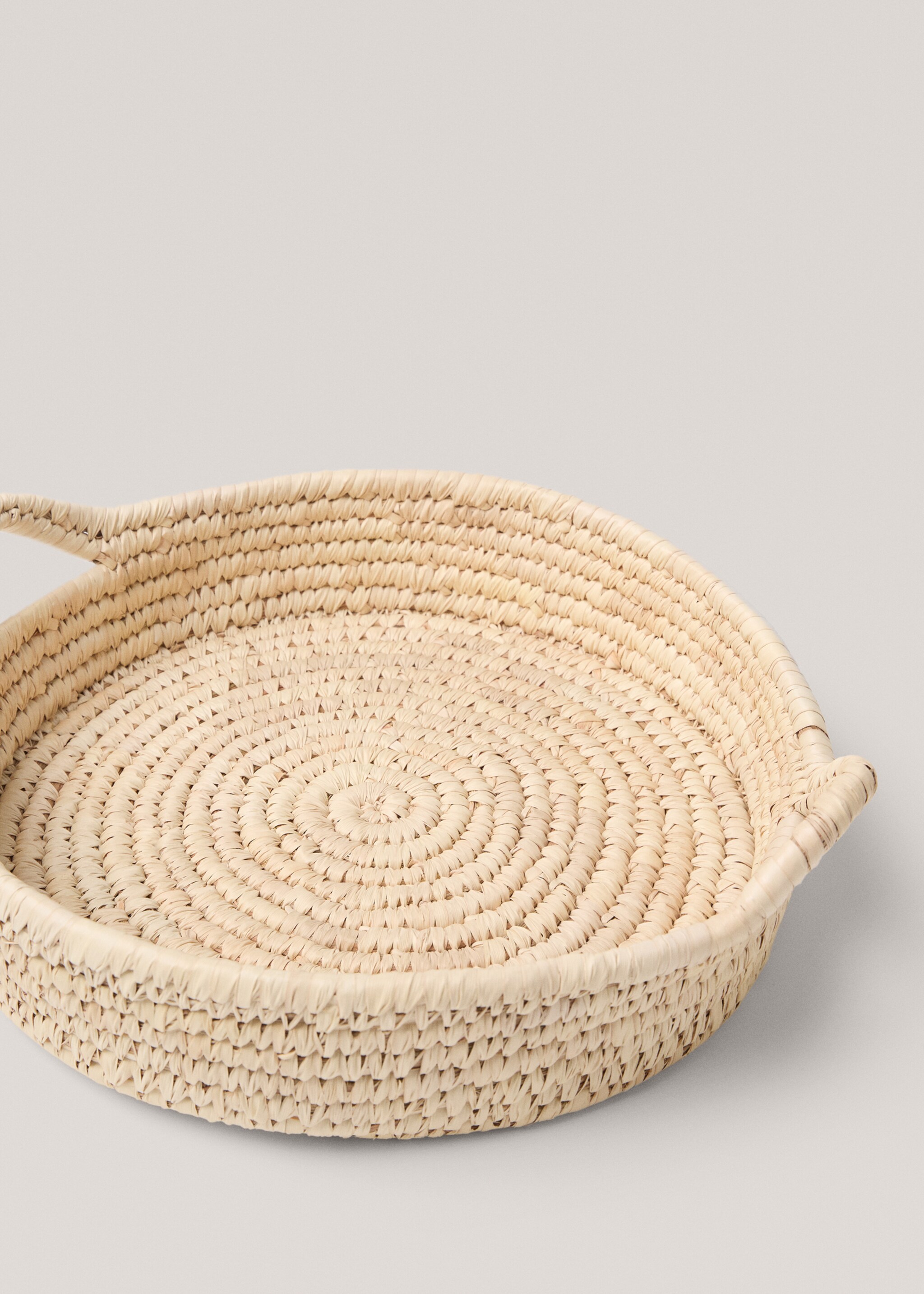 Round natural fibre tray - Details of the article 1