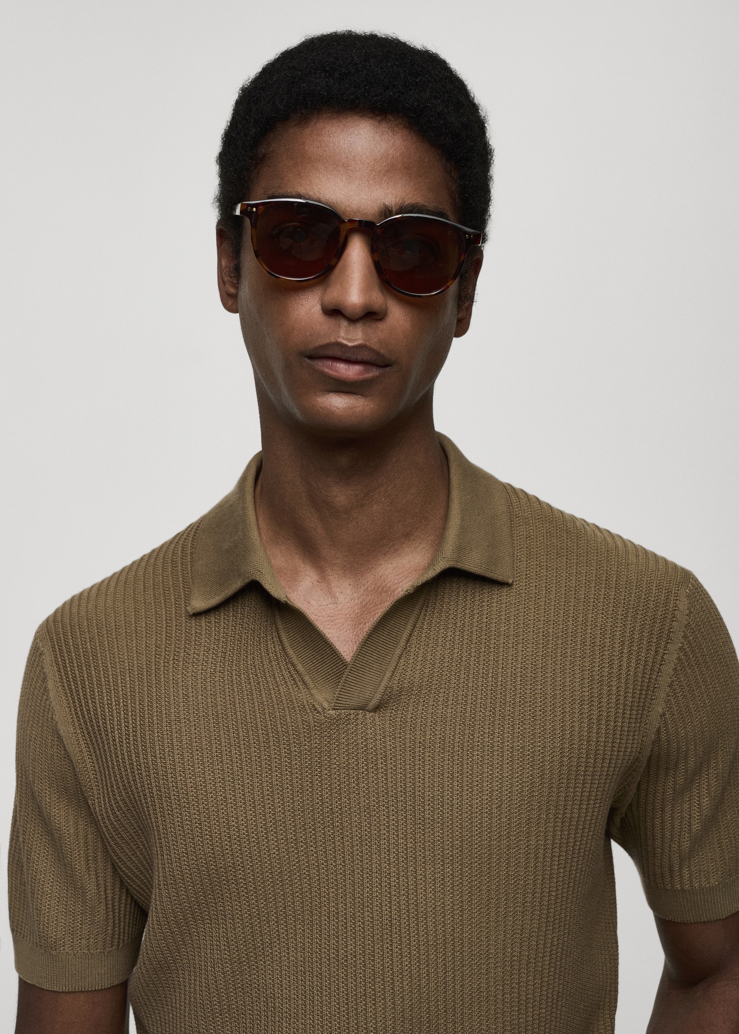 Geribd gebreid katoenen poloshirt - Detail van het artikel 1