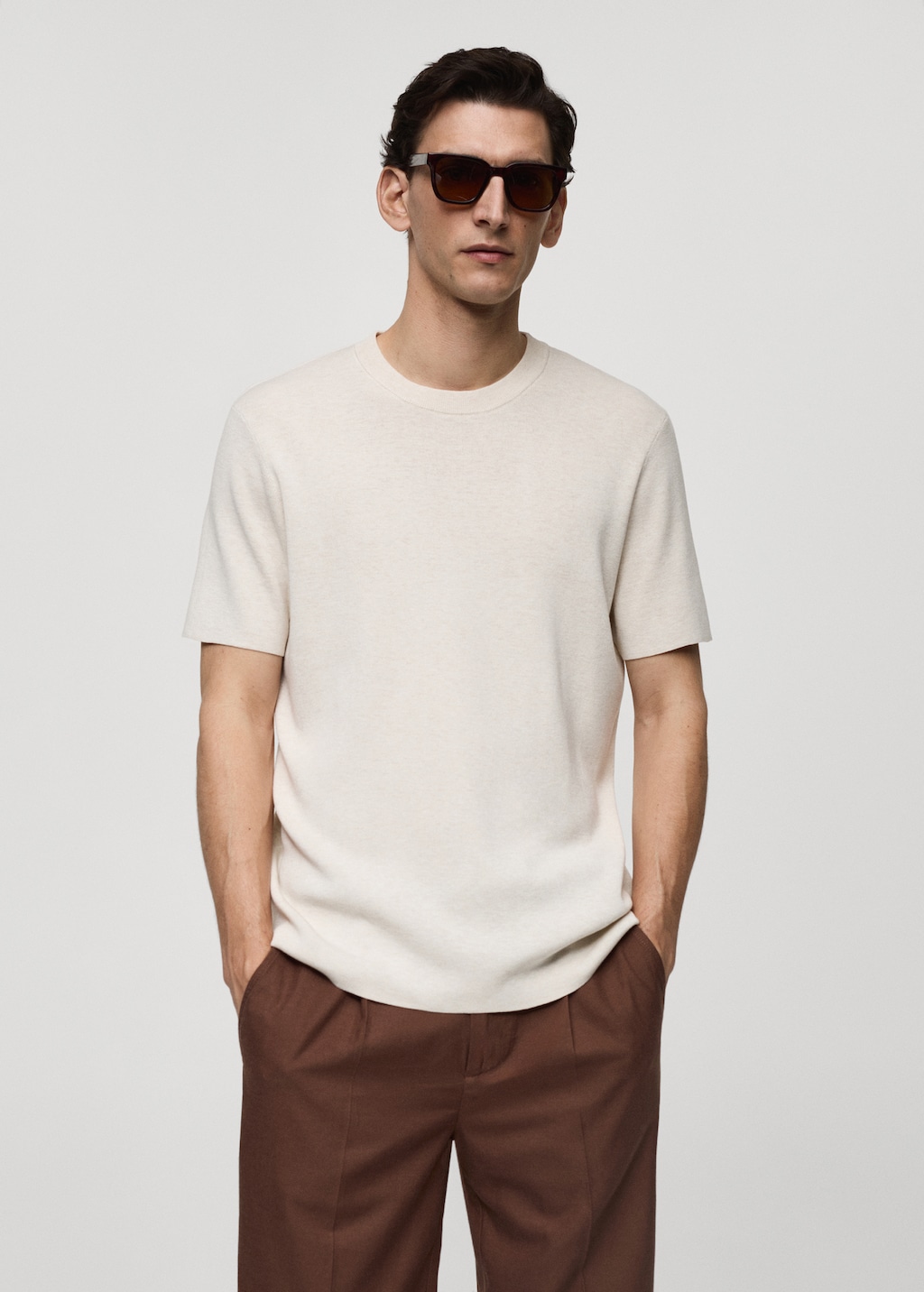 Mango Strickshirt aus Baumwolle