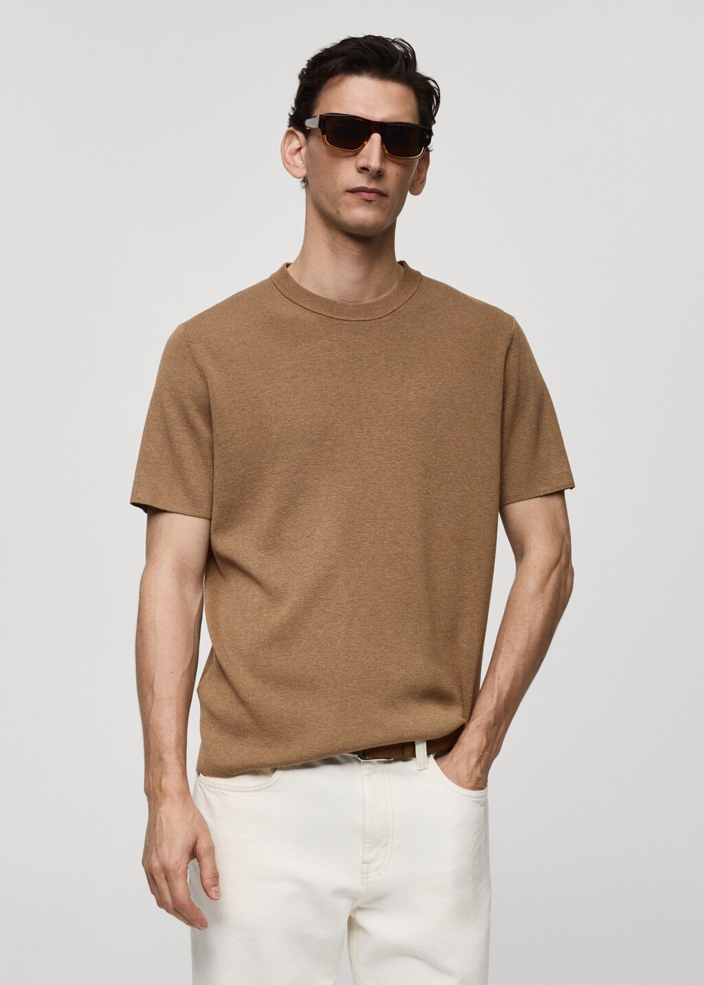 Mango Strickshirt aus Baumwolle