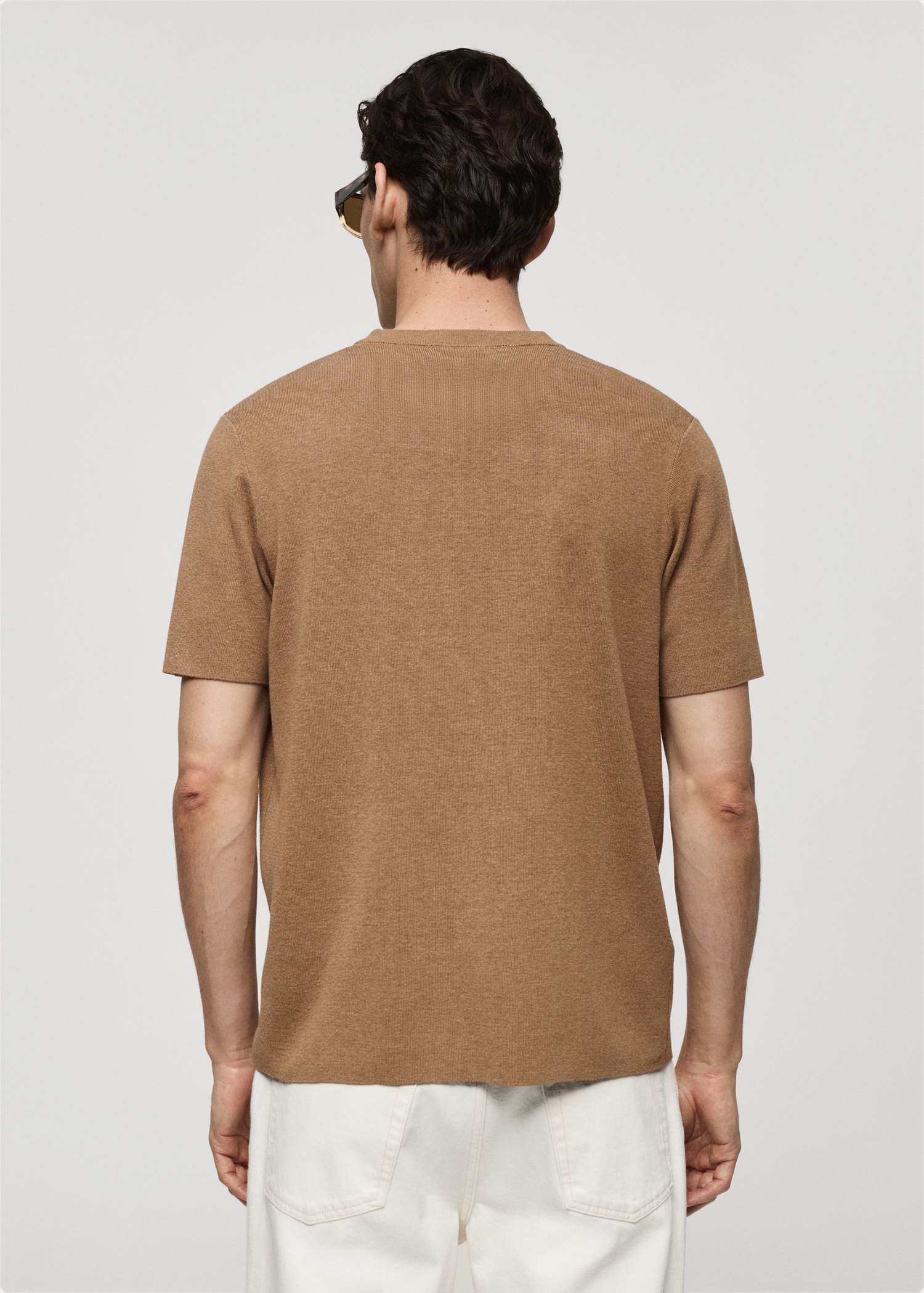 Knit cotton T-shirt - Reverse of the article