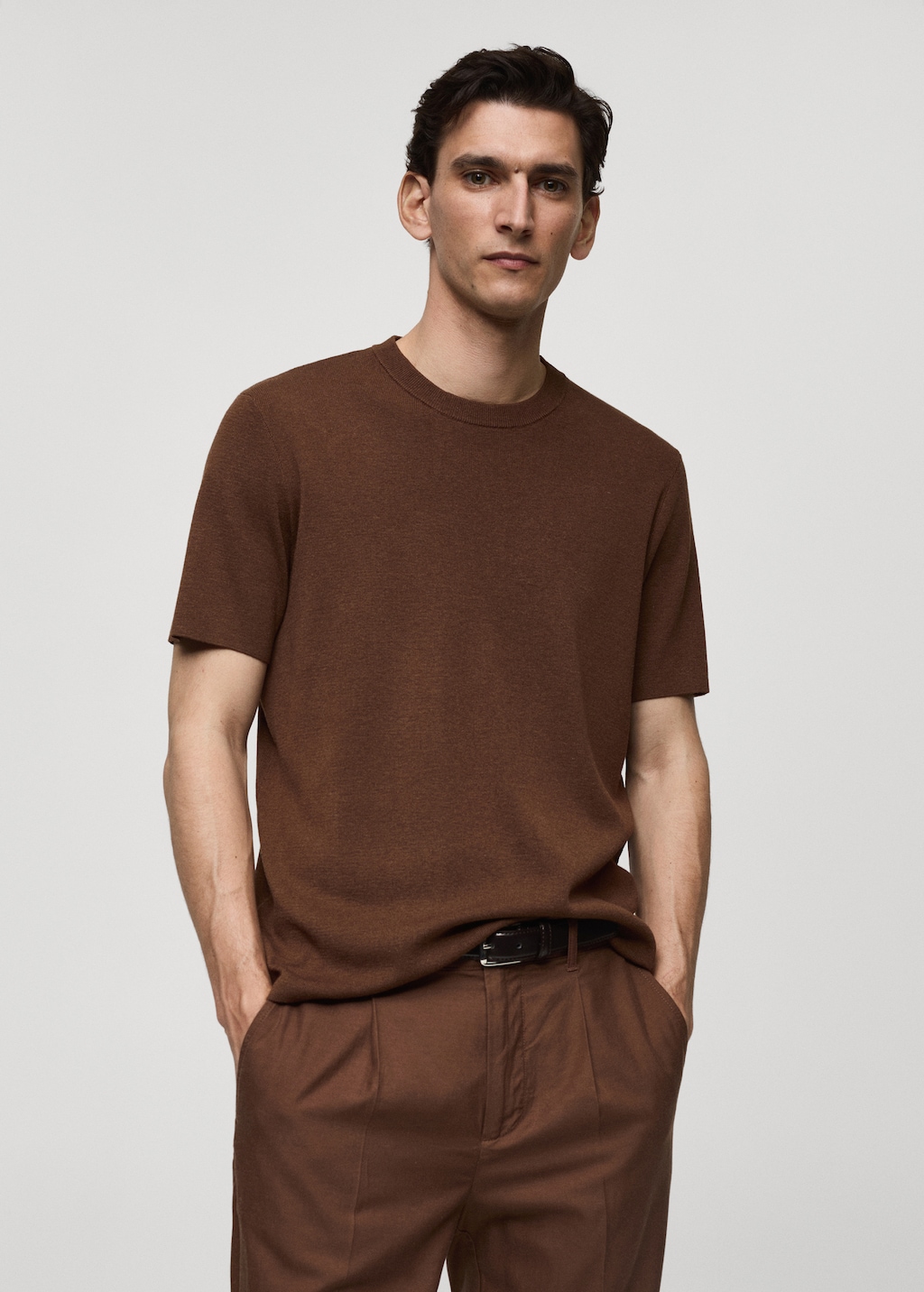 Mango Strickshirt aus Baumwolle