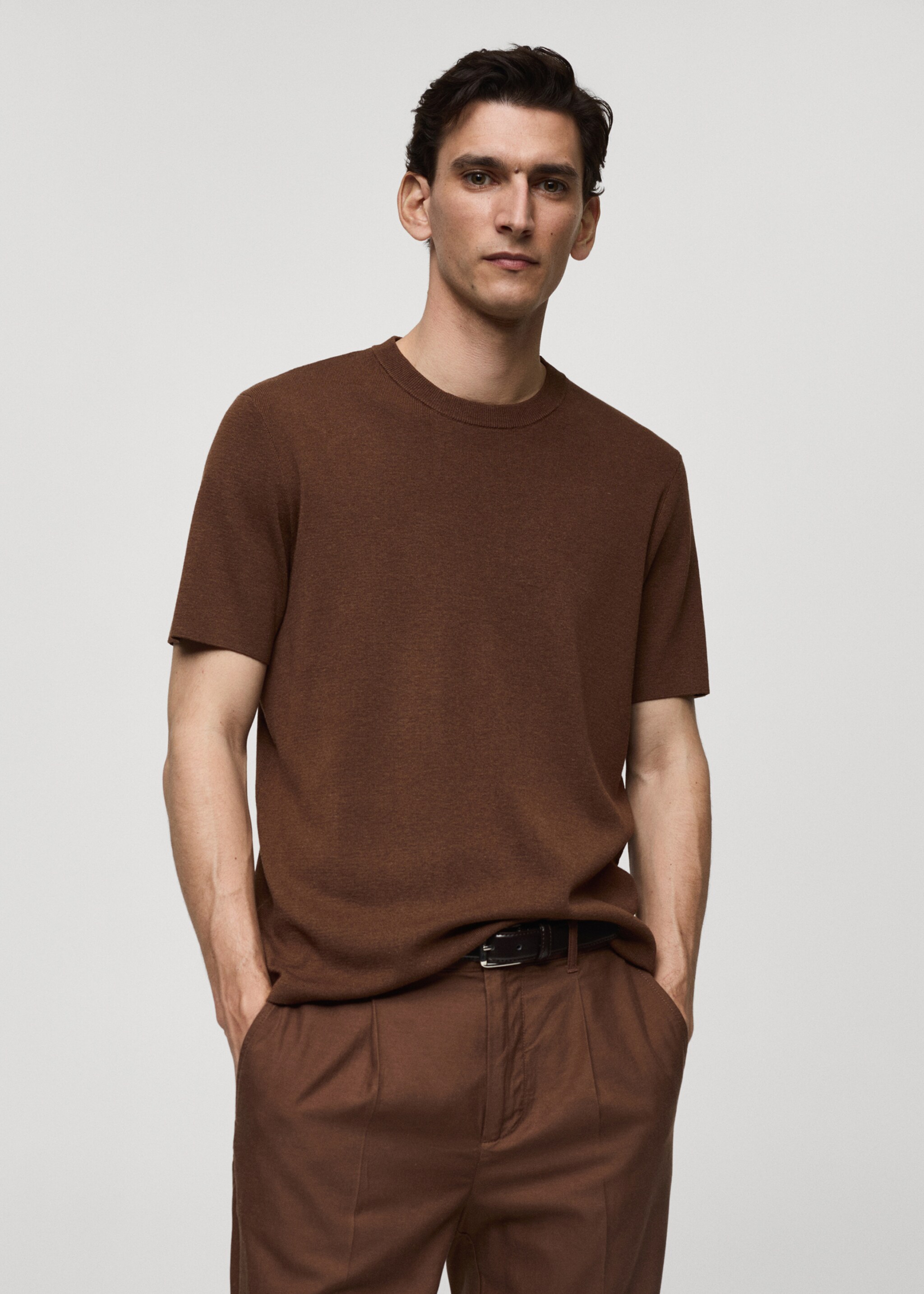 T-shirt maille coton - Plan moyen