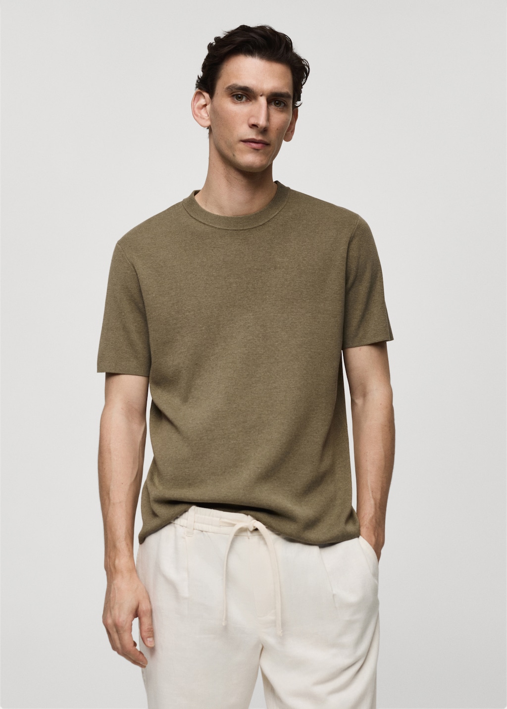Mango Strickshirt aus Baumwolle