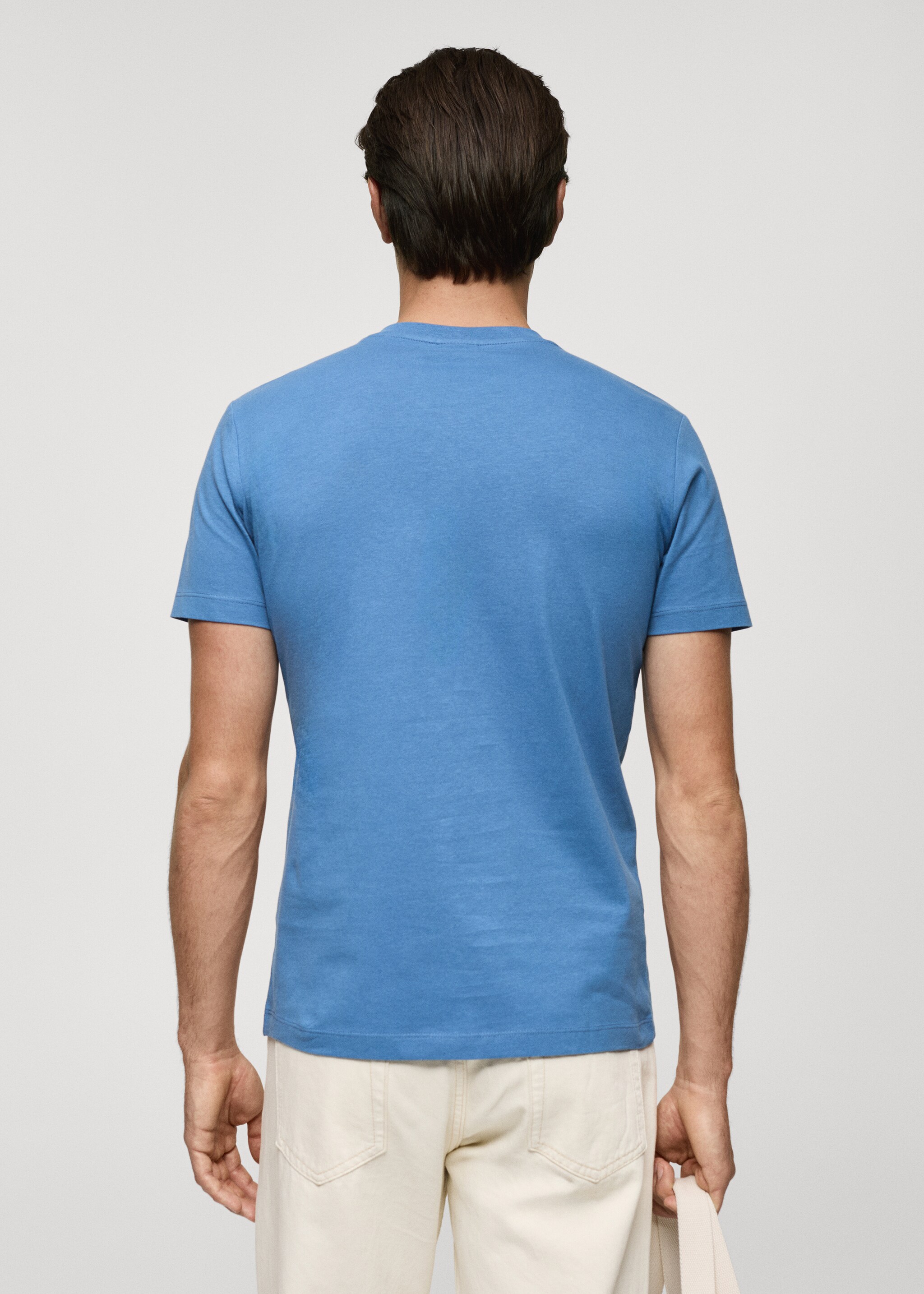 Slim-fit cotton V-neck t-shirt - Reverse of the article