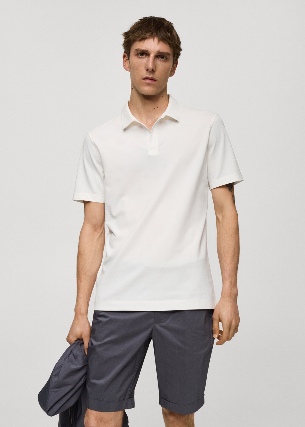 Mango Slim Fit-Poloshirt aus Baumwoll-Piqué