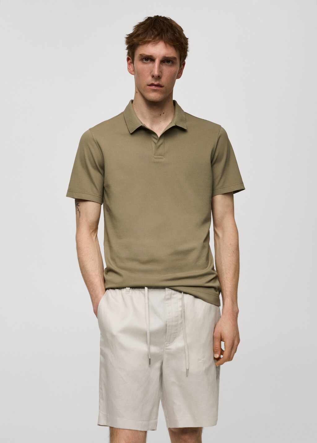 Mango Slim Fit-Poloshirt aus Baumwoll-Piqué