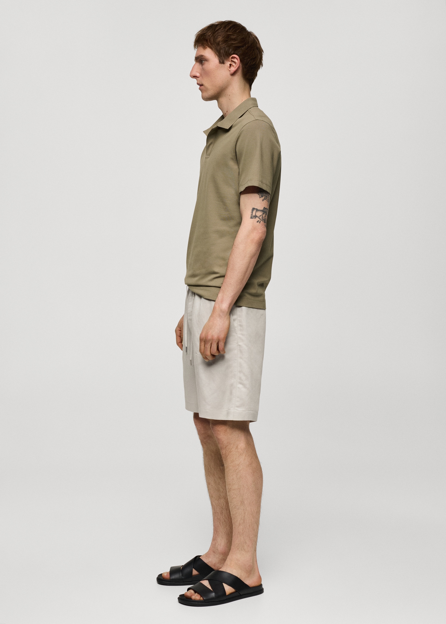 Slim-fit cotton-piqué polo shirt - Details of the article 2