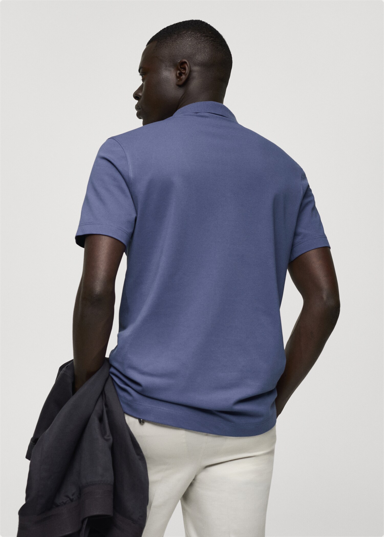 Slim-fit cotton-piqué polo shirt - Reverse of the article