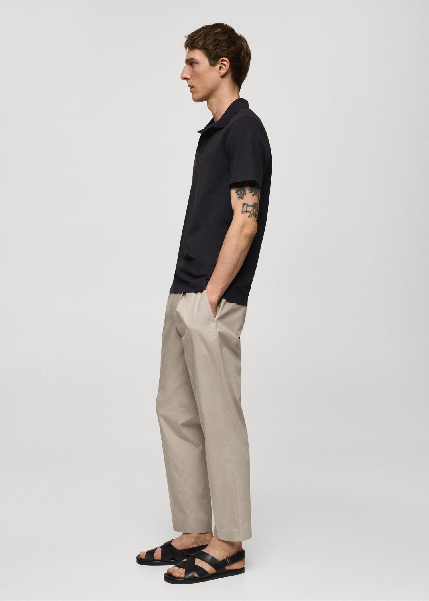Slim-fit cotton-piqué polo shirt - Details of the article 2