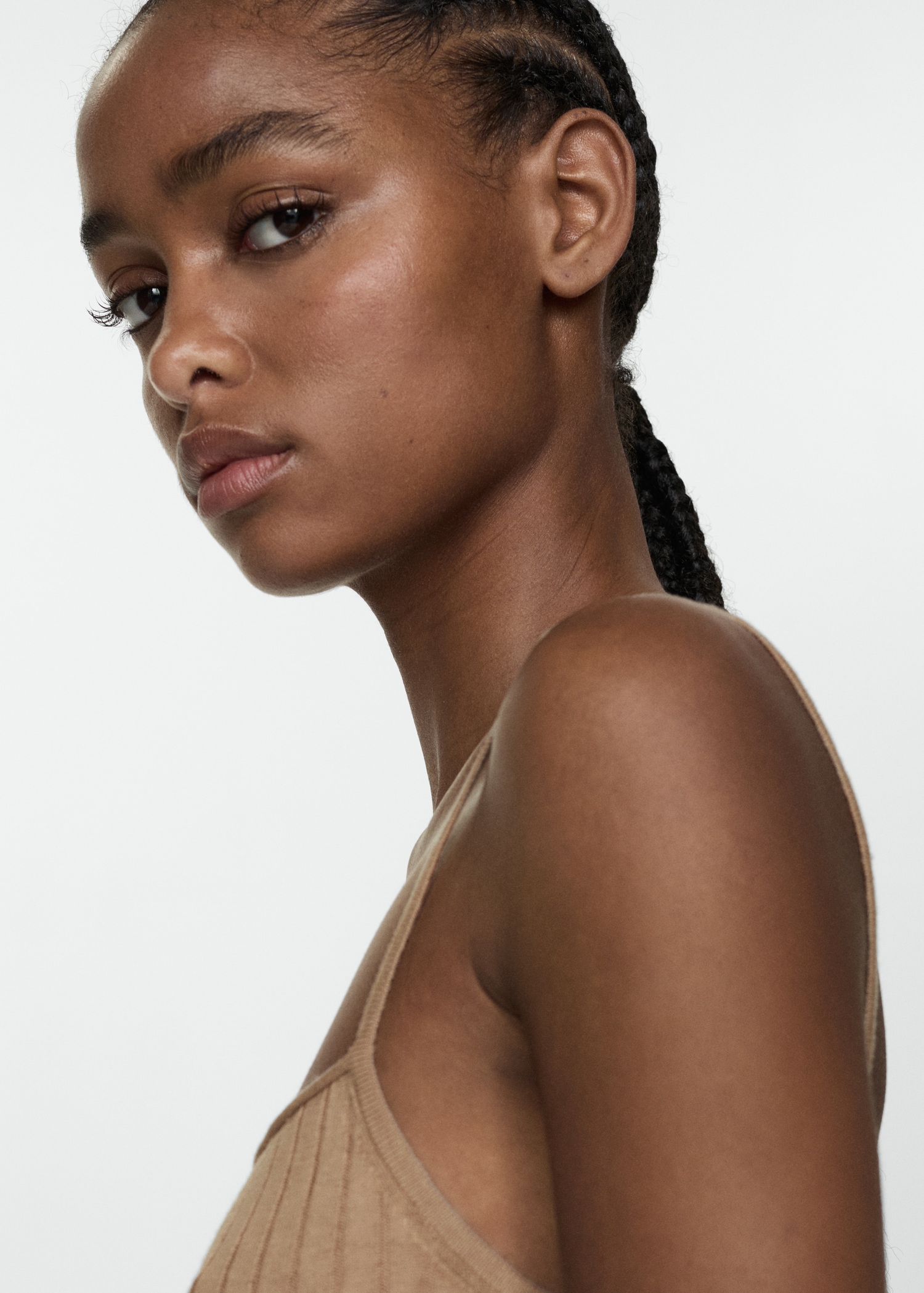 Ribbed knit tank top - Details of the article 1