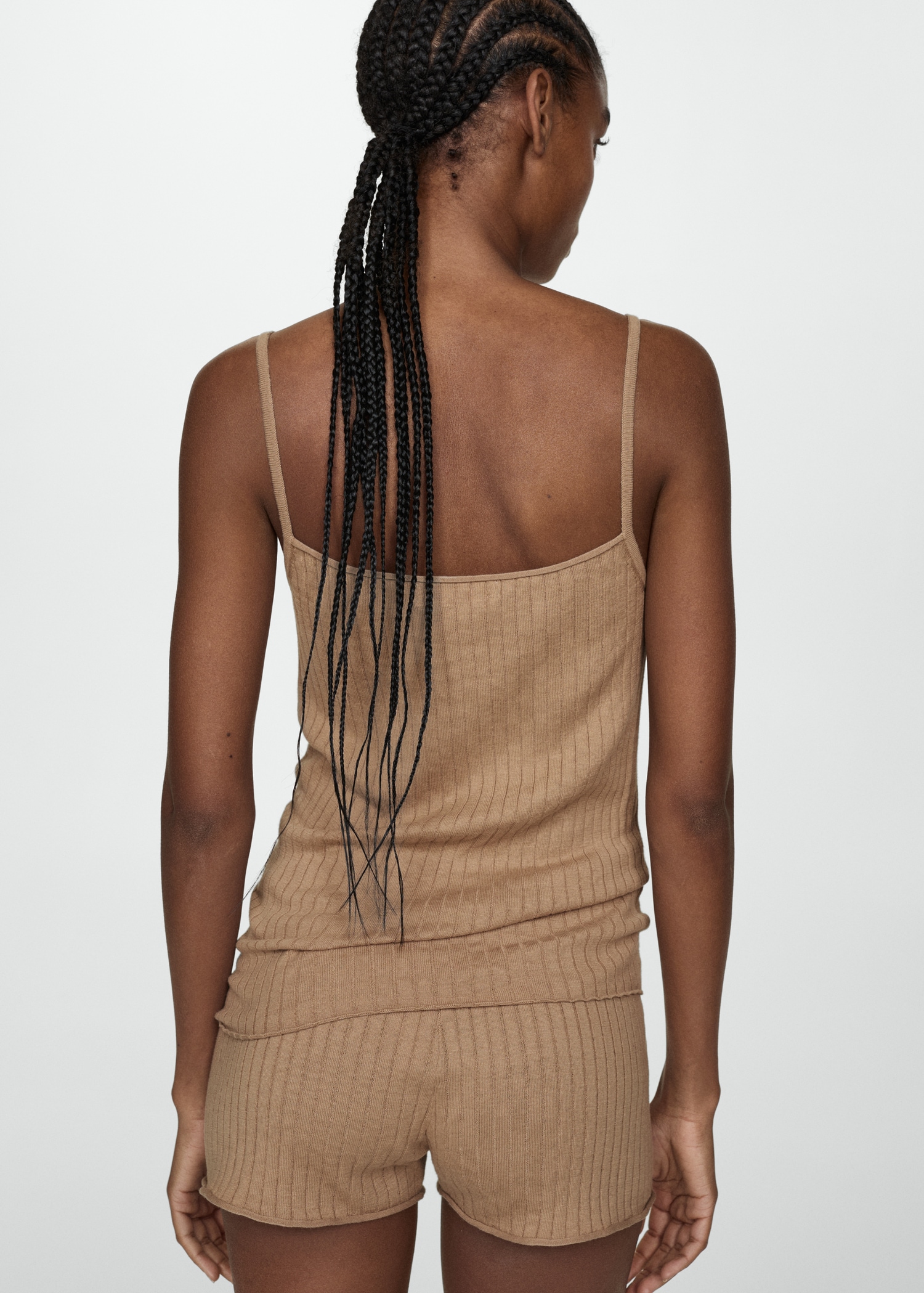 Ribbed knit tank top - Reverse of the article
