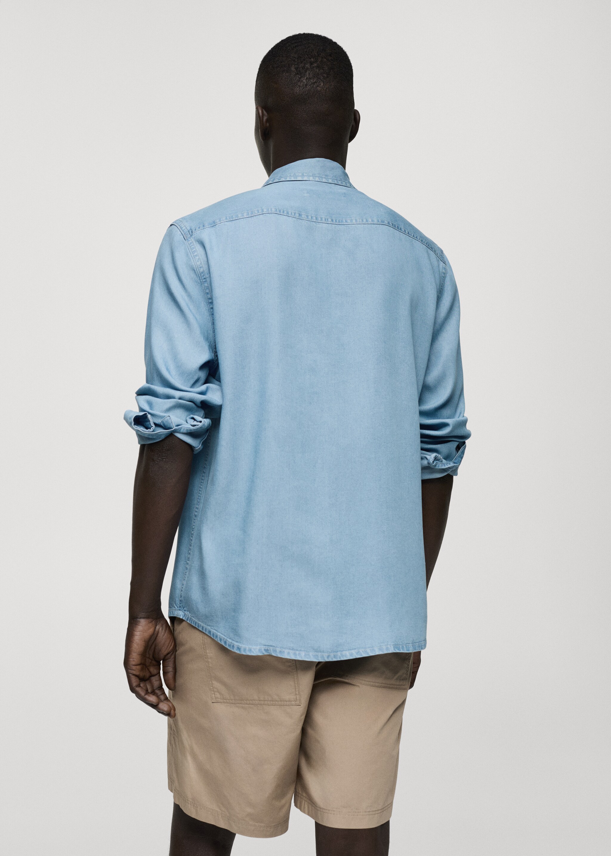 Рубашка regular fit 100% тенсель - Обратная сторона изделия