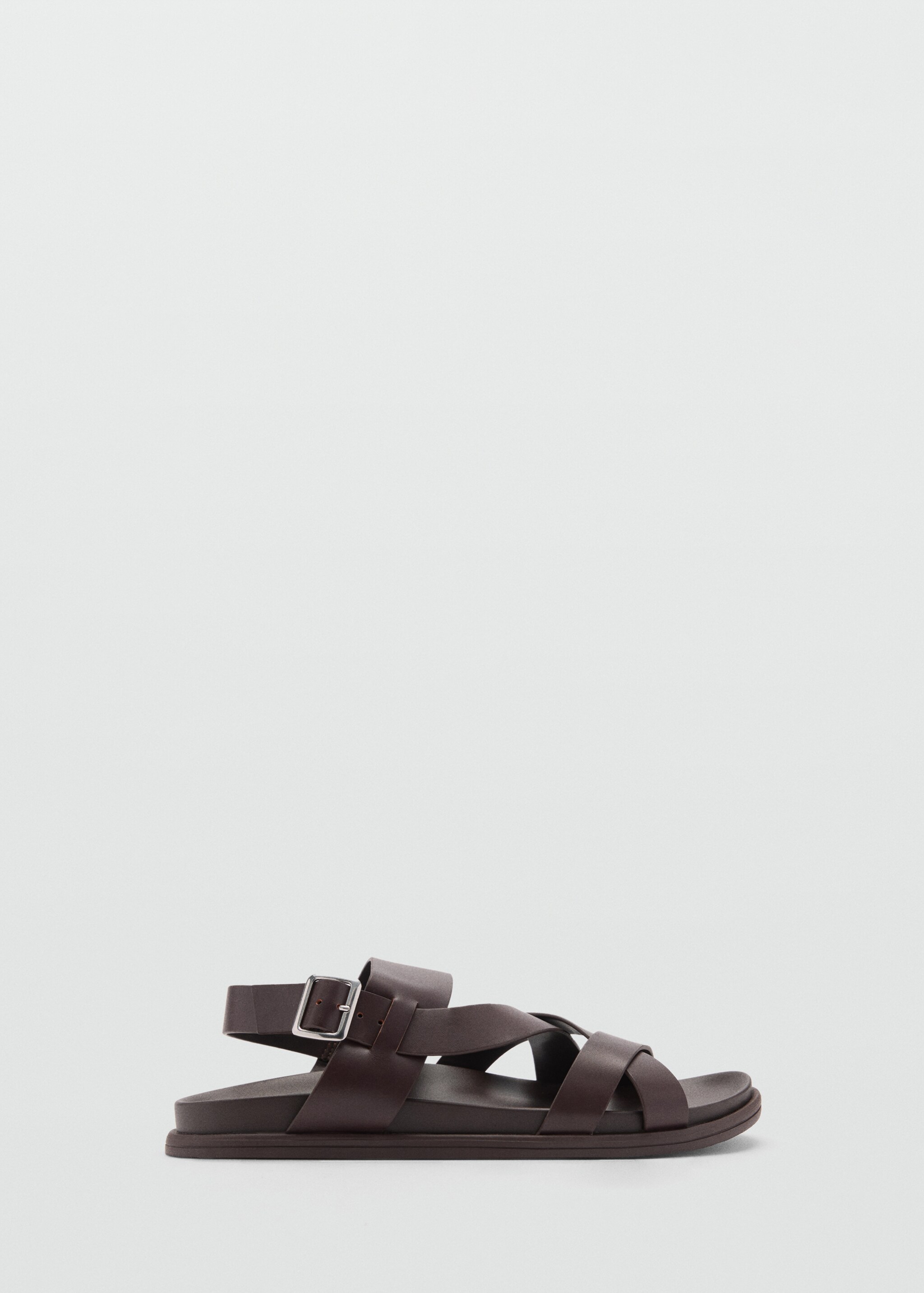 100% leather crossed strap sandal - Article without model