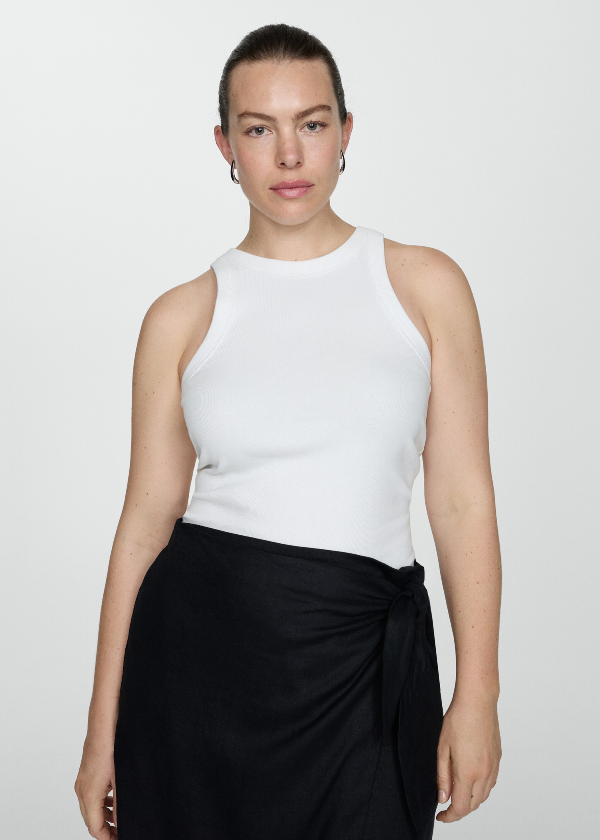 Ribbed cotton-blend top - Details of the article 5