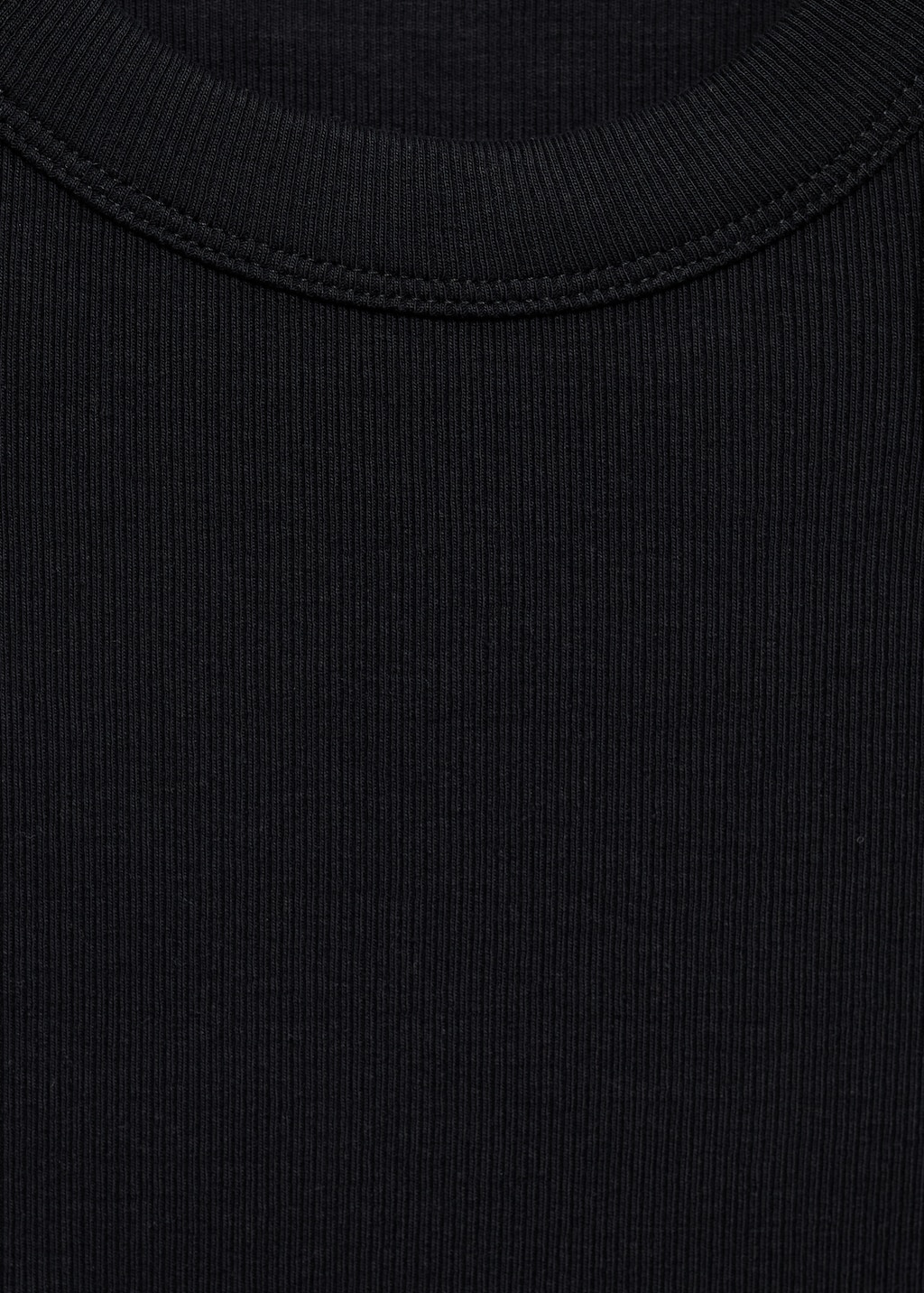 Ribbed cotton-blend top