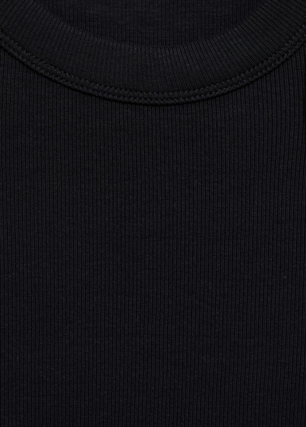 Ribbed cotton-blend top