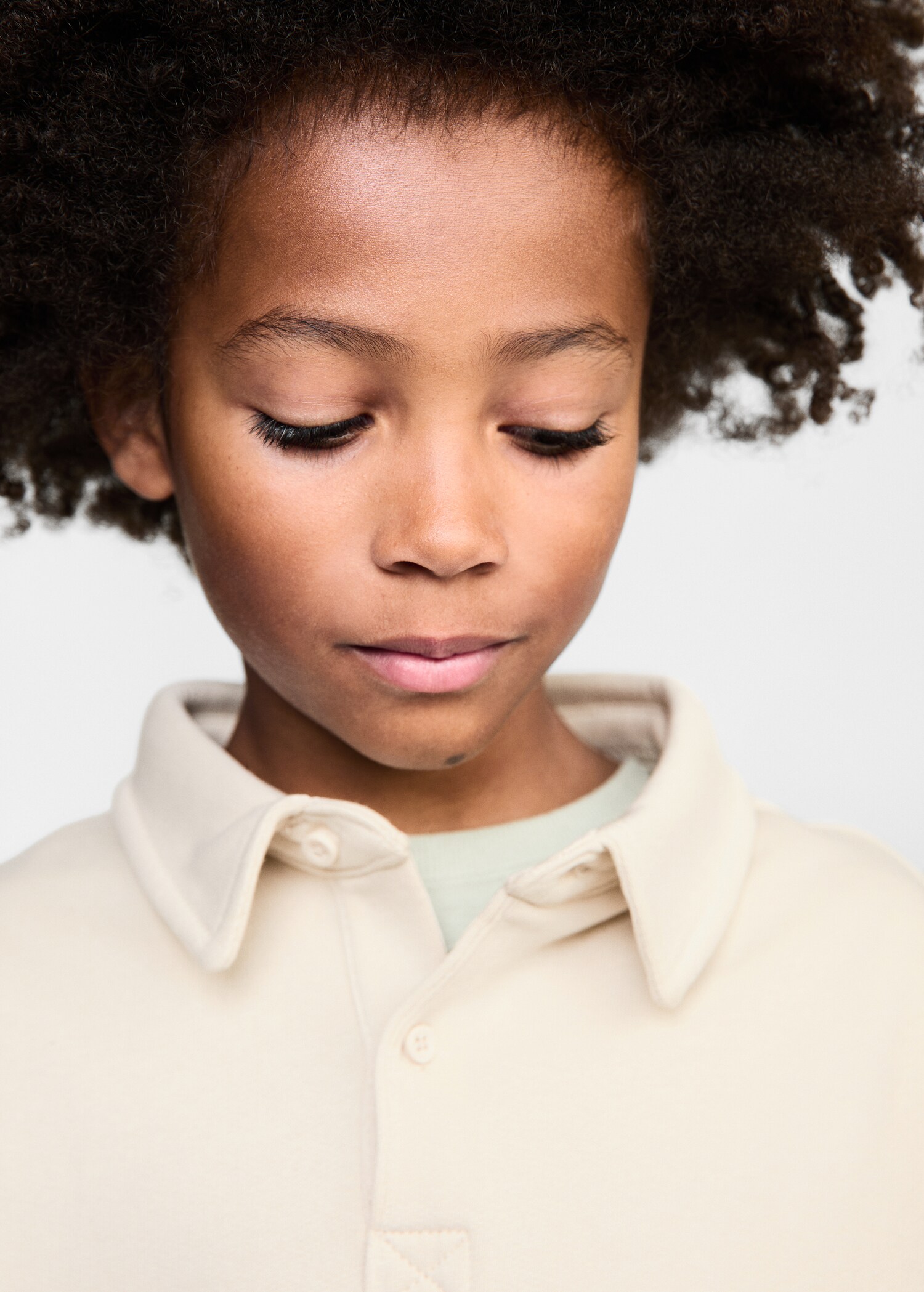 Long sleeves cotton polo - Details of the article 1