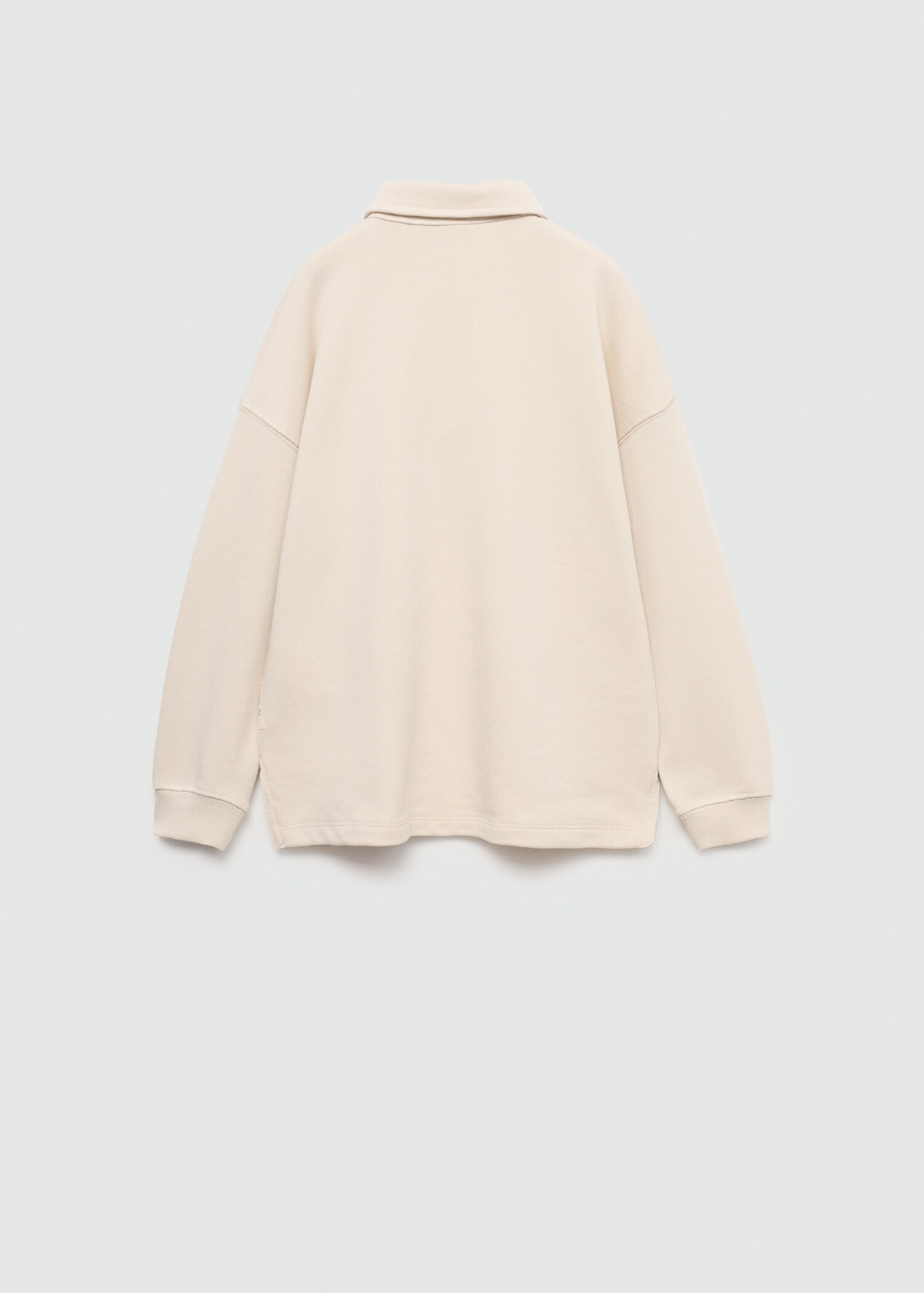 Long sleeves cotton polo - Reverse of the article
