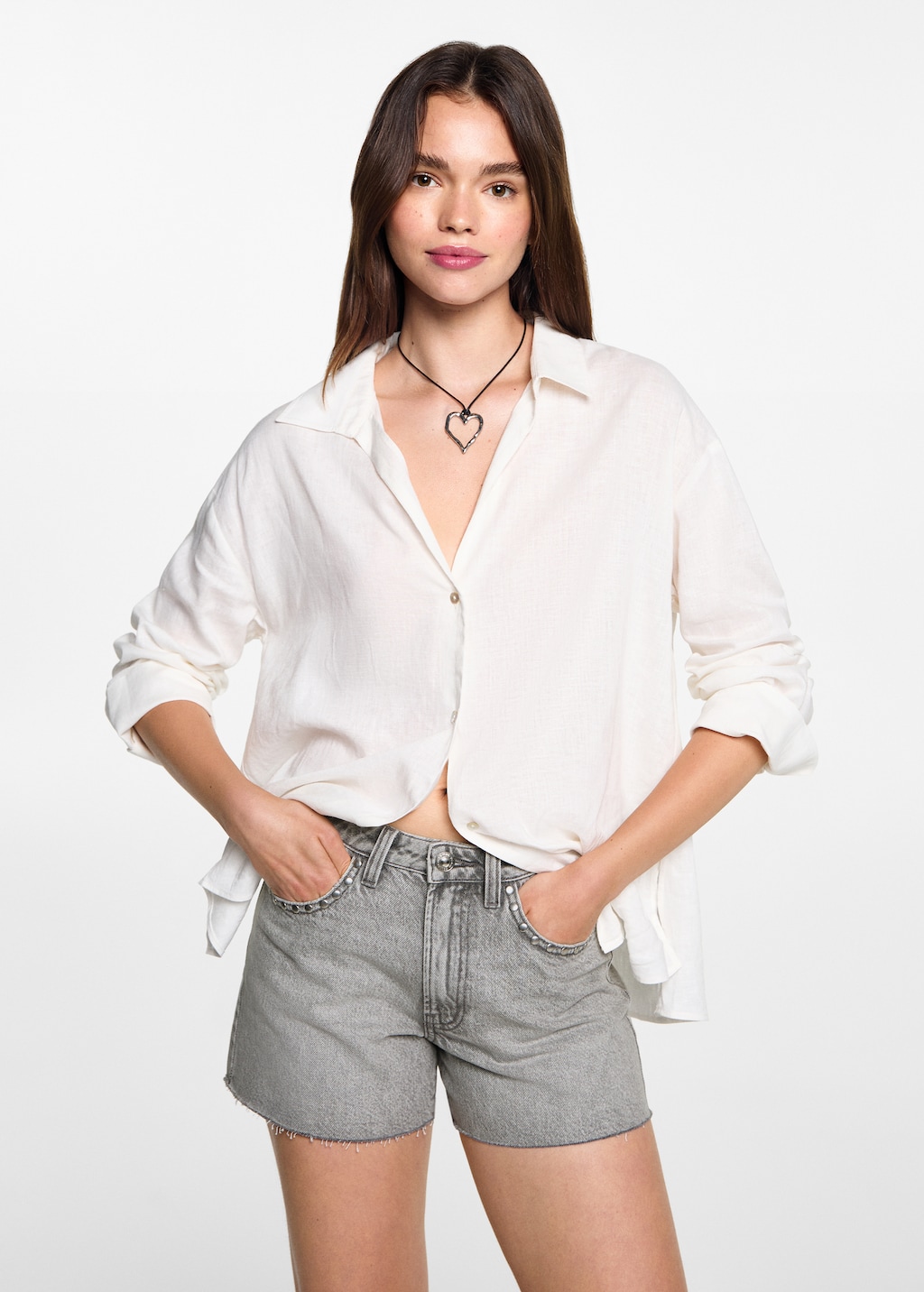 Mango Perlenbestickte Shorts