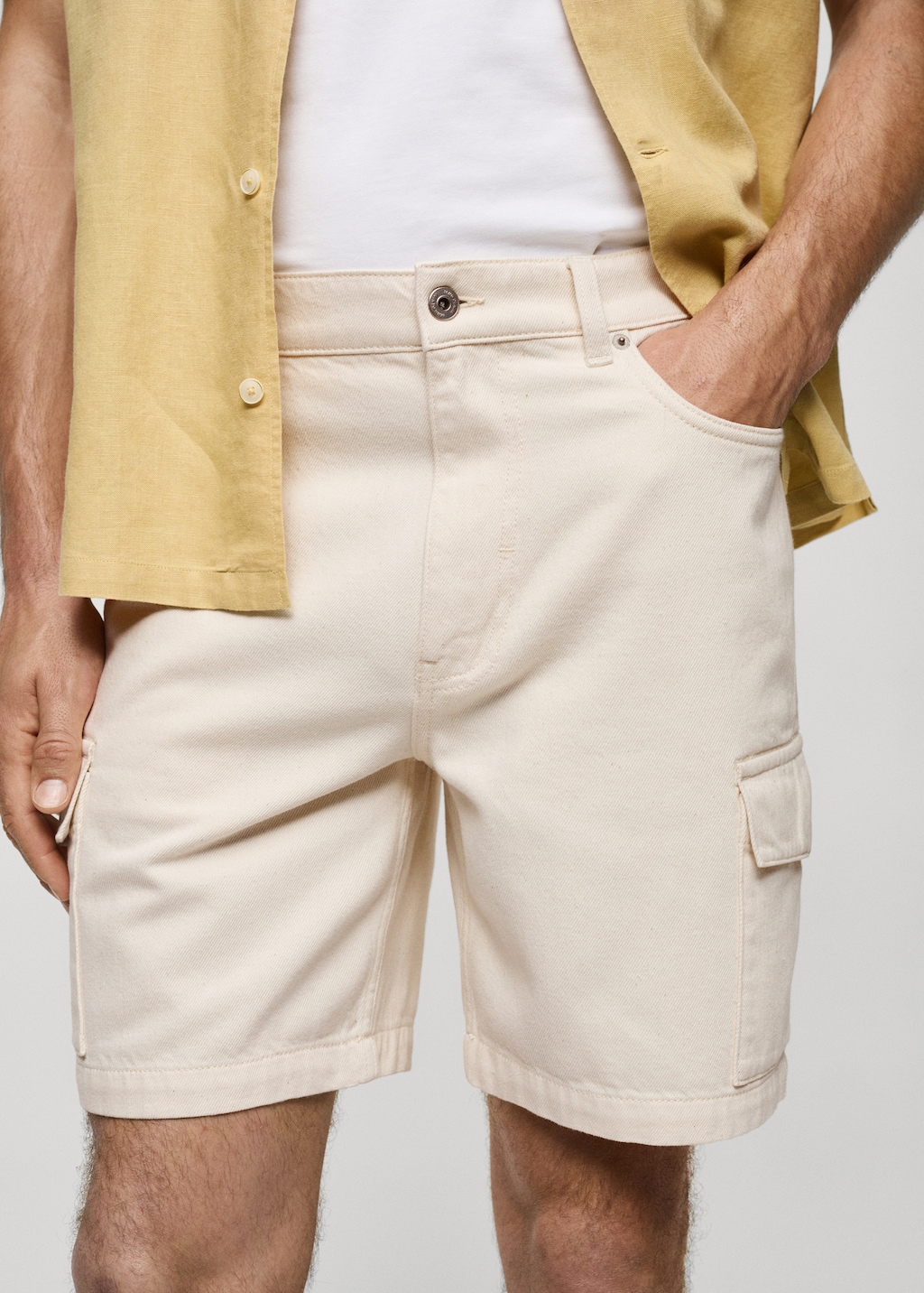 Bermuda en jean coton cargo