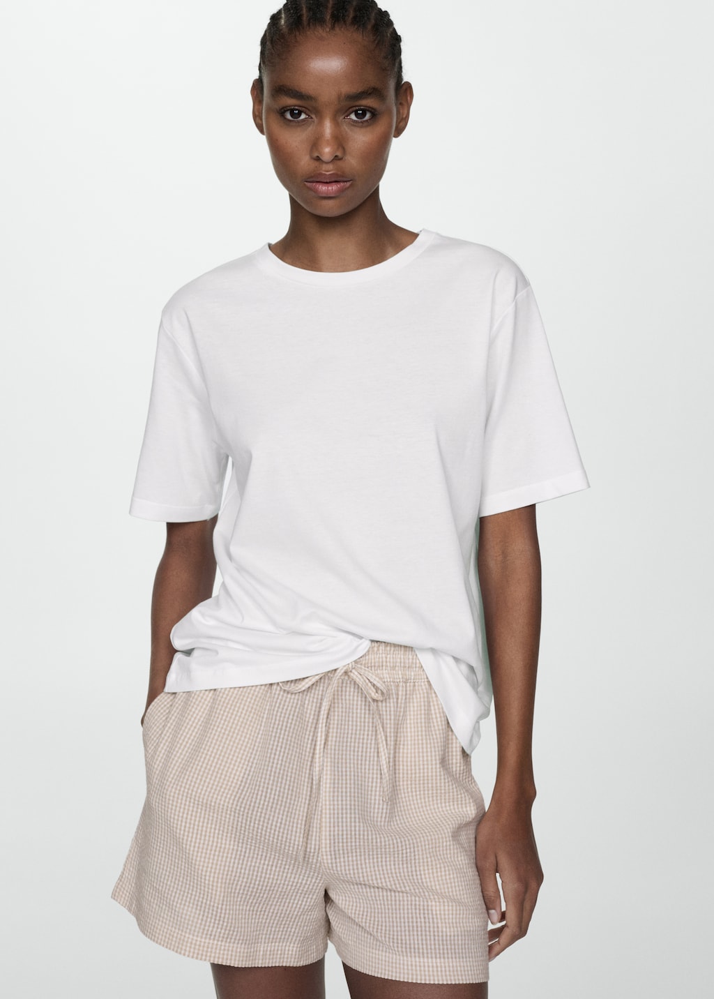 Pantalon vichy mango hotsell