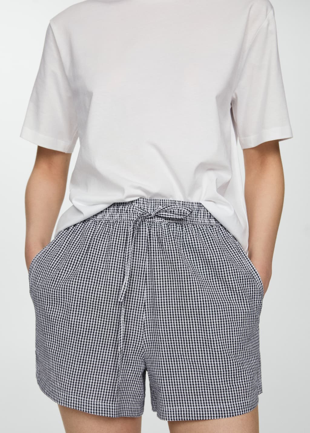 Mango Gingham-check two-piece pajamas thumbnail