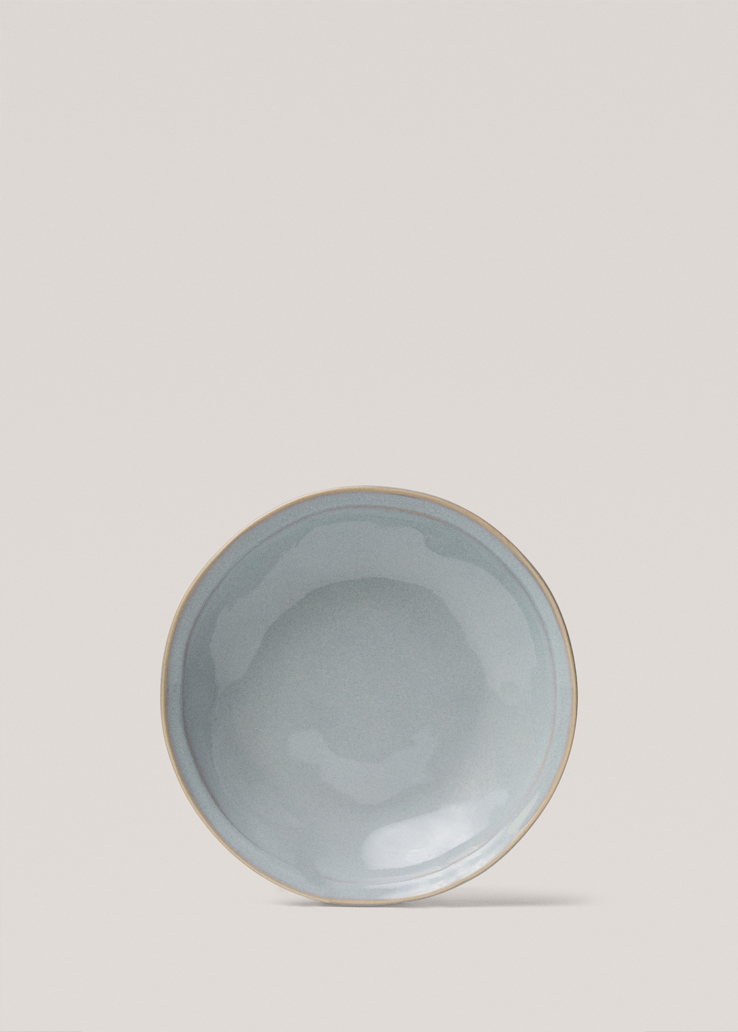 Aged double-edged stoneware deep plate - Article without model