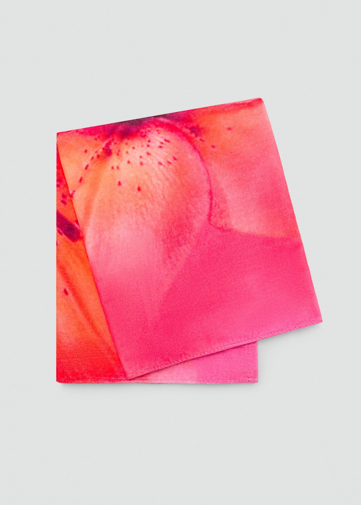 Katoenen handdoek met bloem - Artikel zonder model