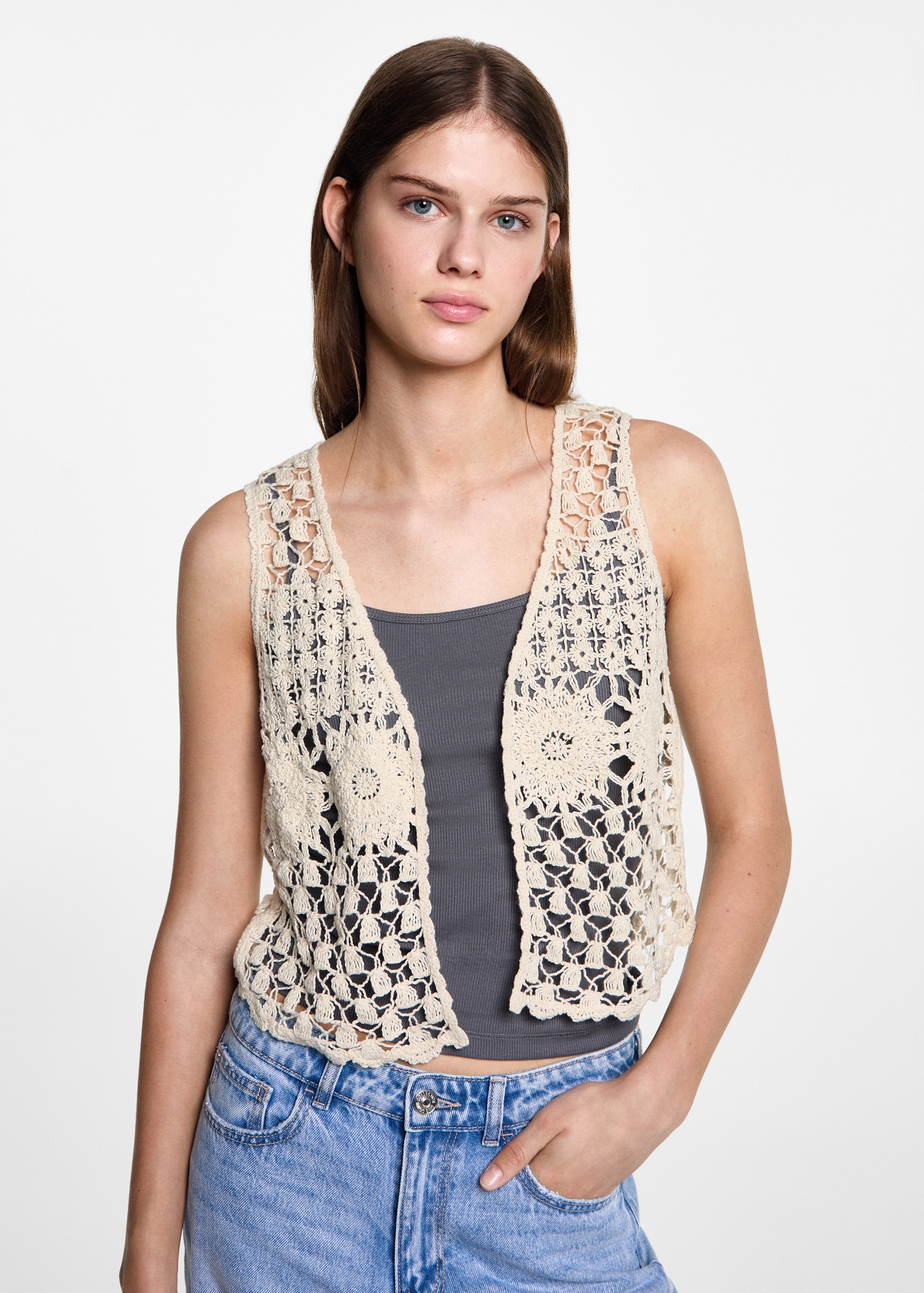 Gilet crochet - Plan moyen