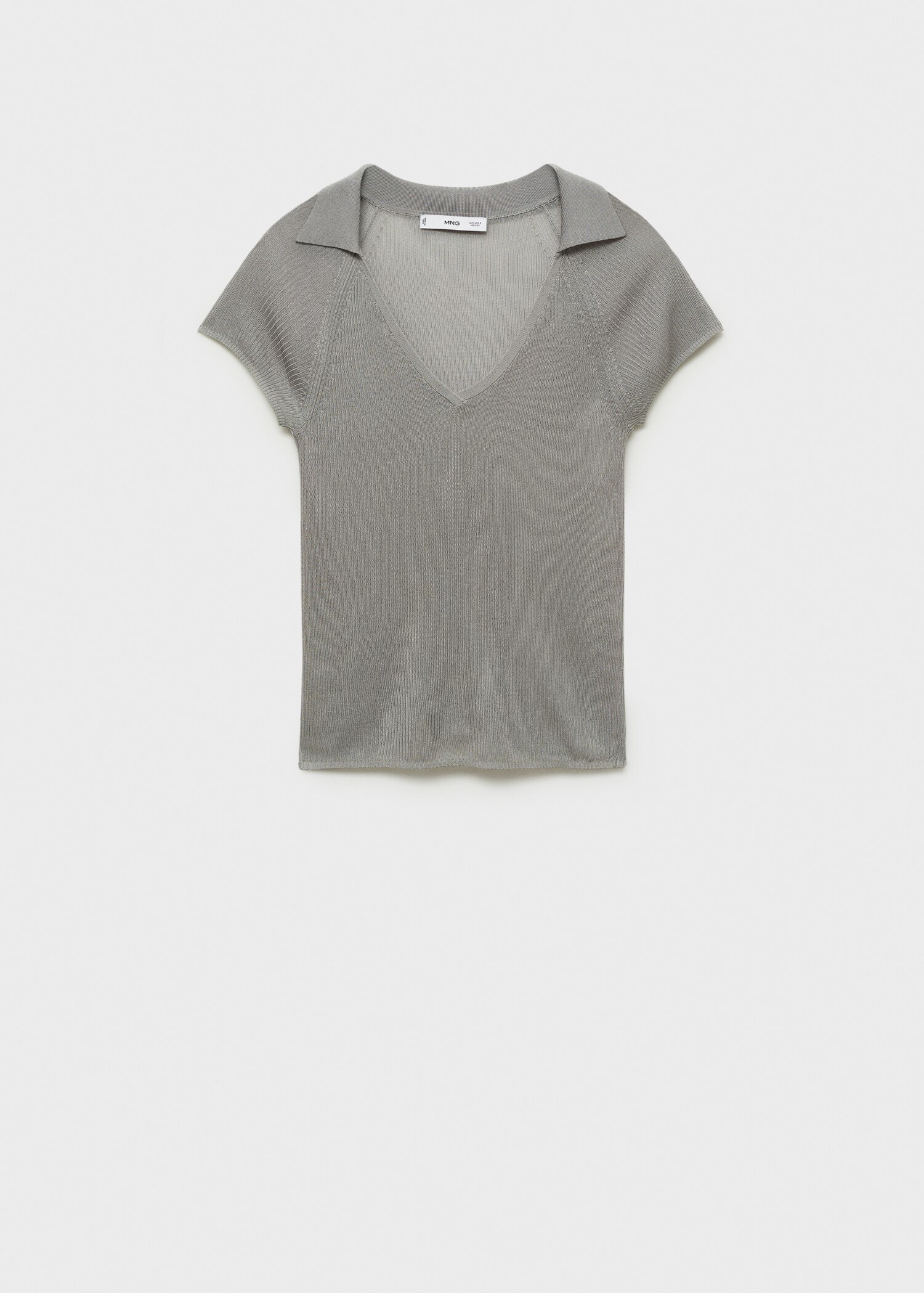 Camiseta semitransparente cuello polo - Artículo sin modelo