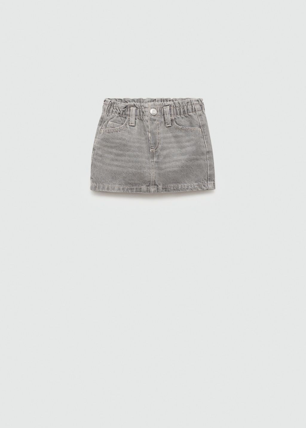 Paperbag denim skirt black clearance