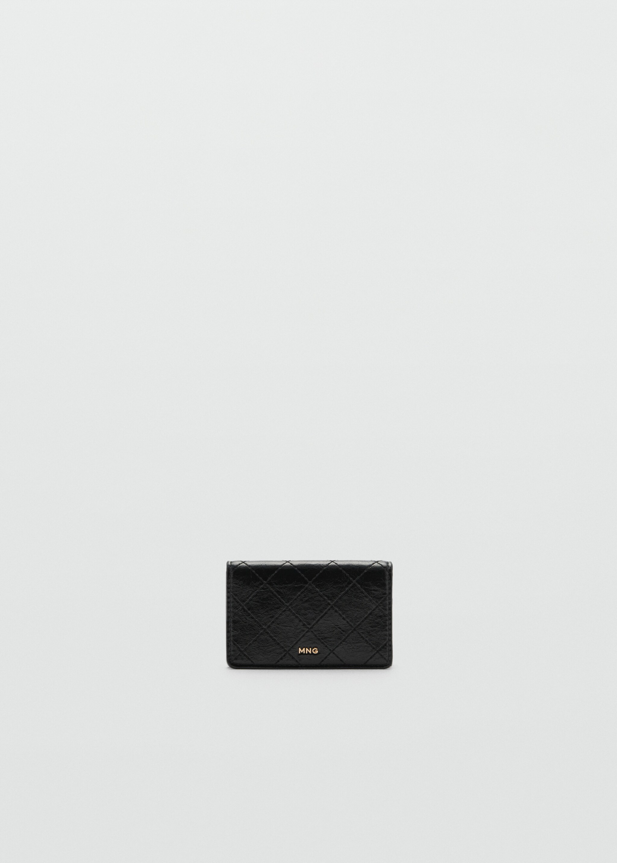 Coin purse with flap and decorative stitching - Article without model