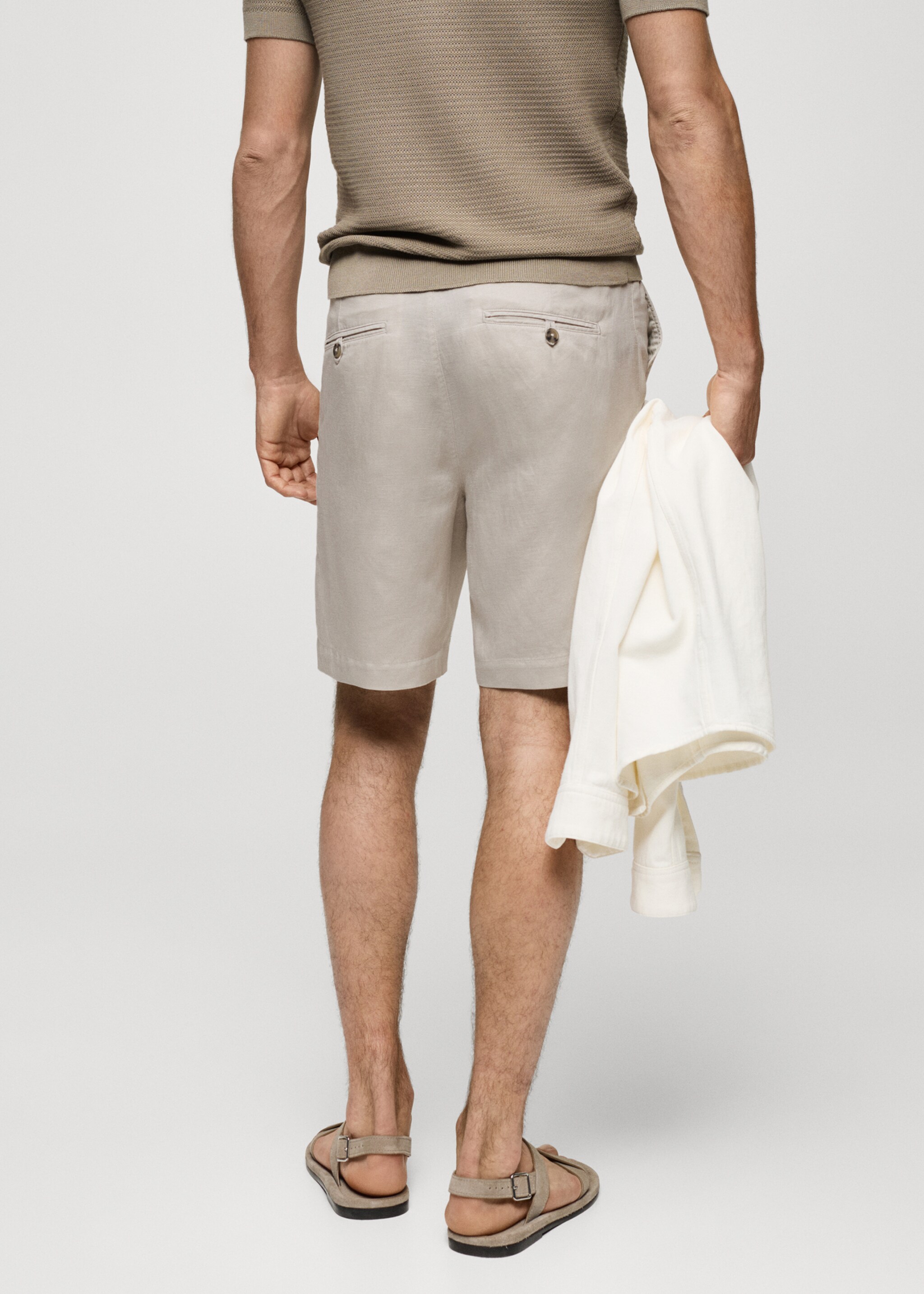 Bermudas lino tencel cordón - Reverso del artículo