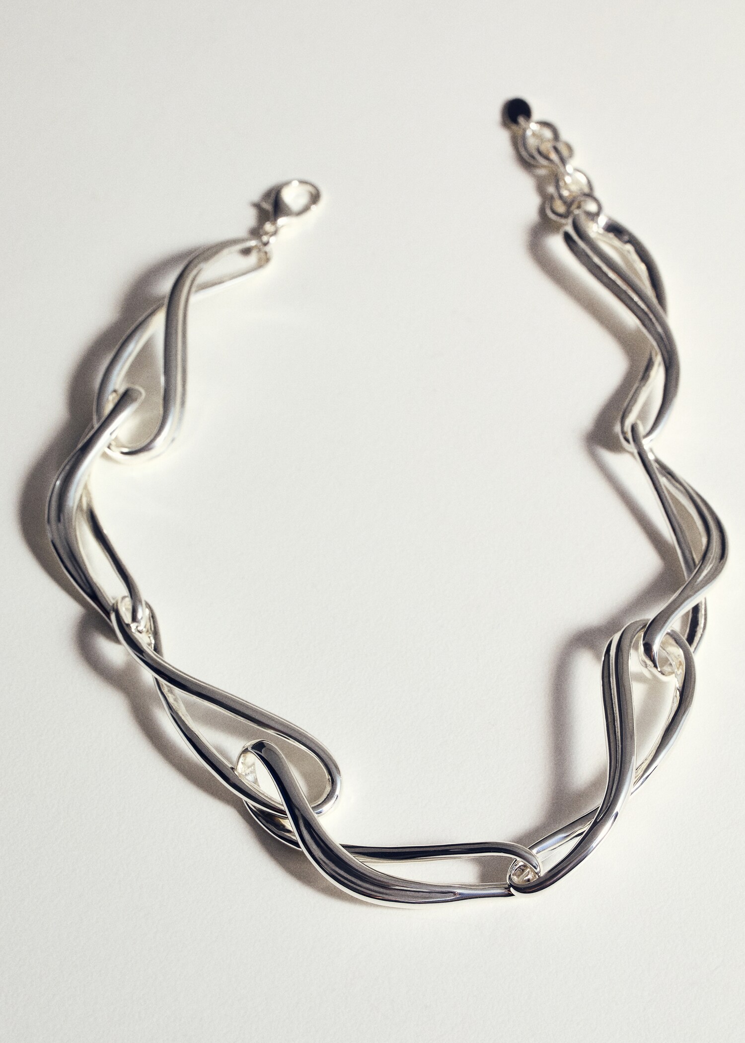 Asymmetrical link necklace - Details of the article 5