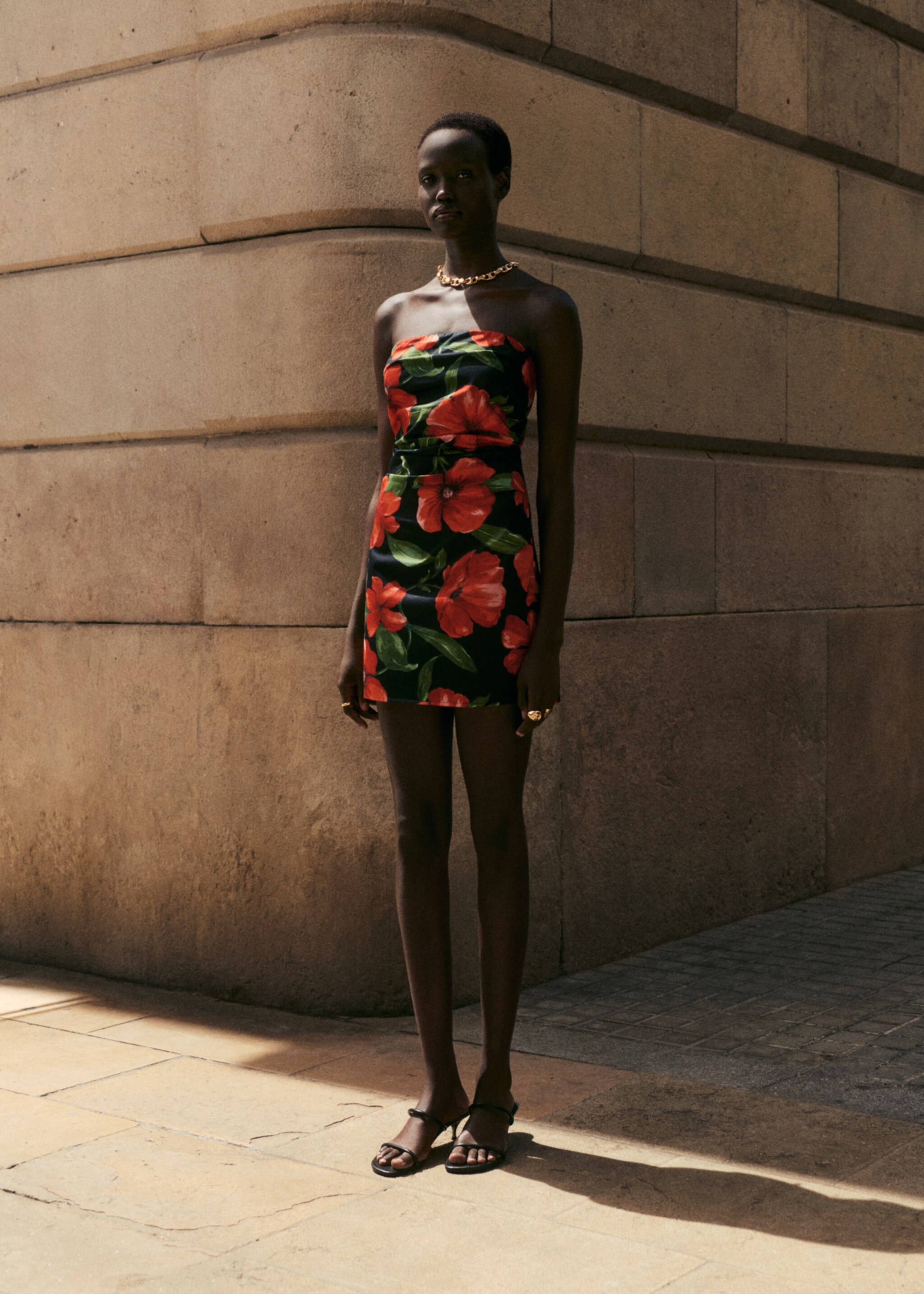 Vestido palabra de honor flores - Detalle del artículo 6