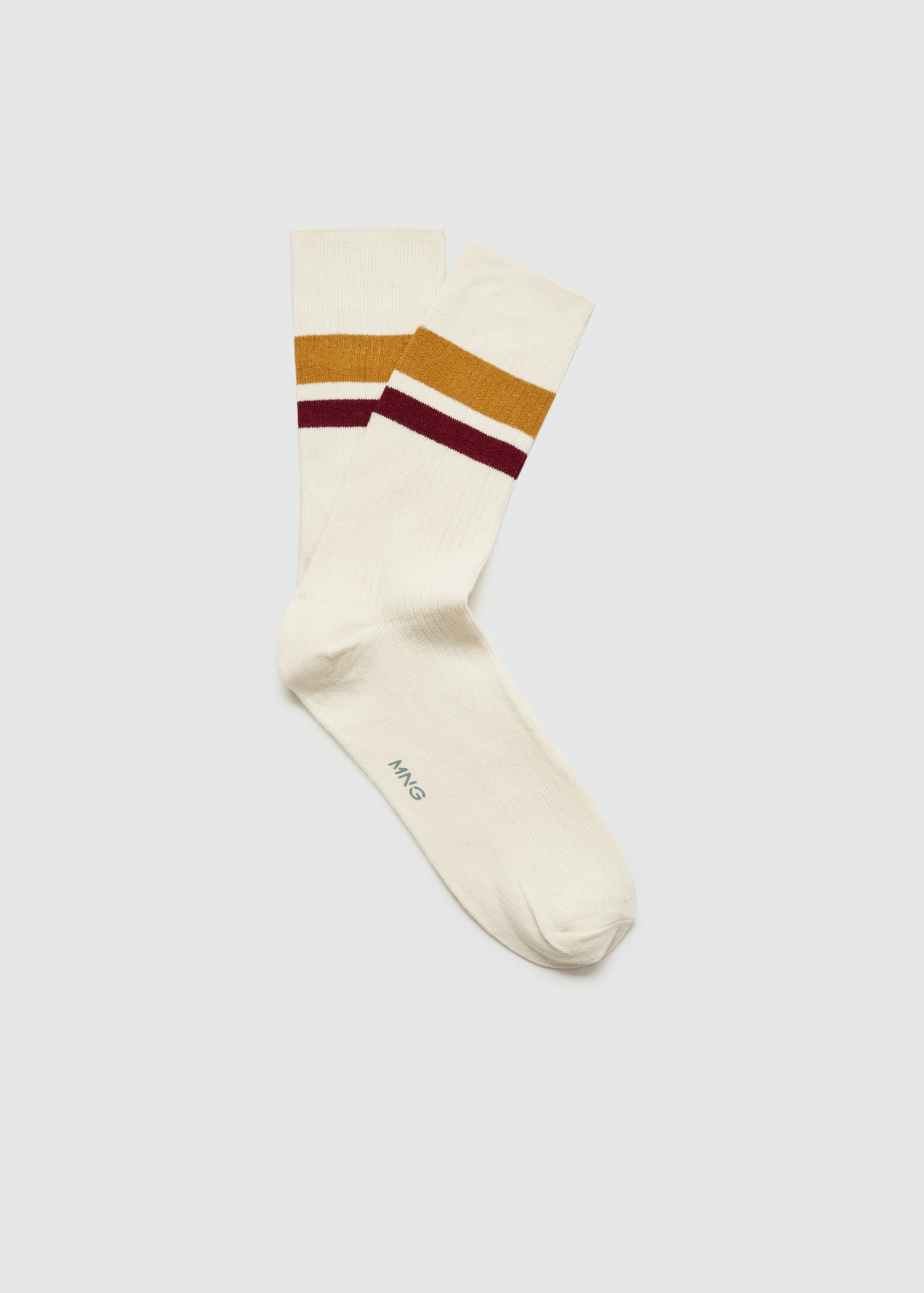 Striped ribbed cotton socks - Article without model