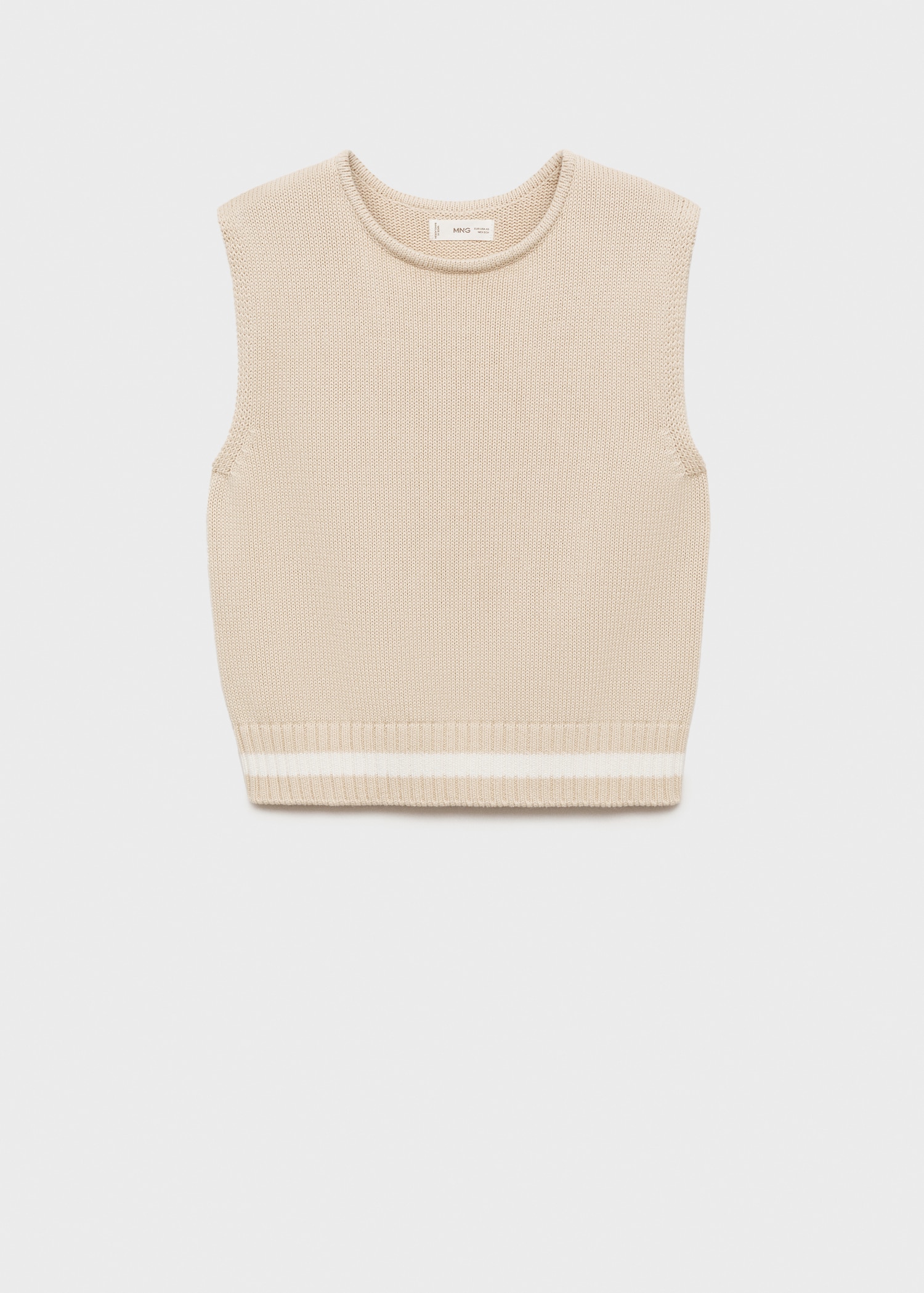 Striped knitted gilet - Article without model
