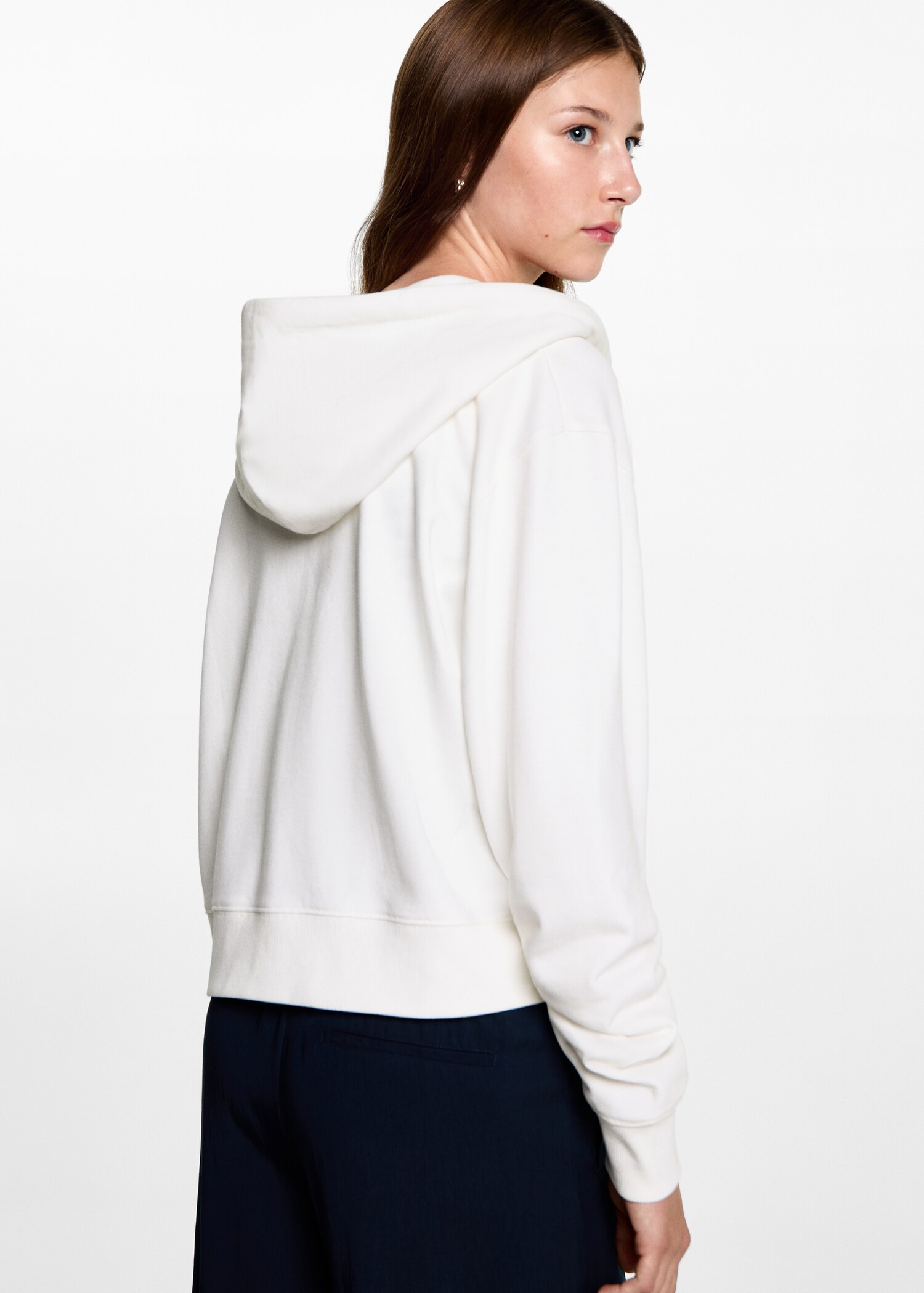 Zipped hoodie - Reverse of the article