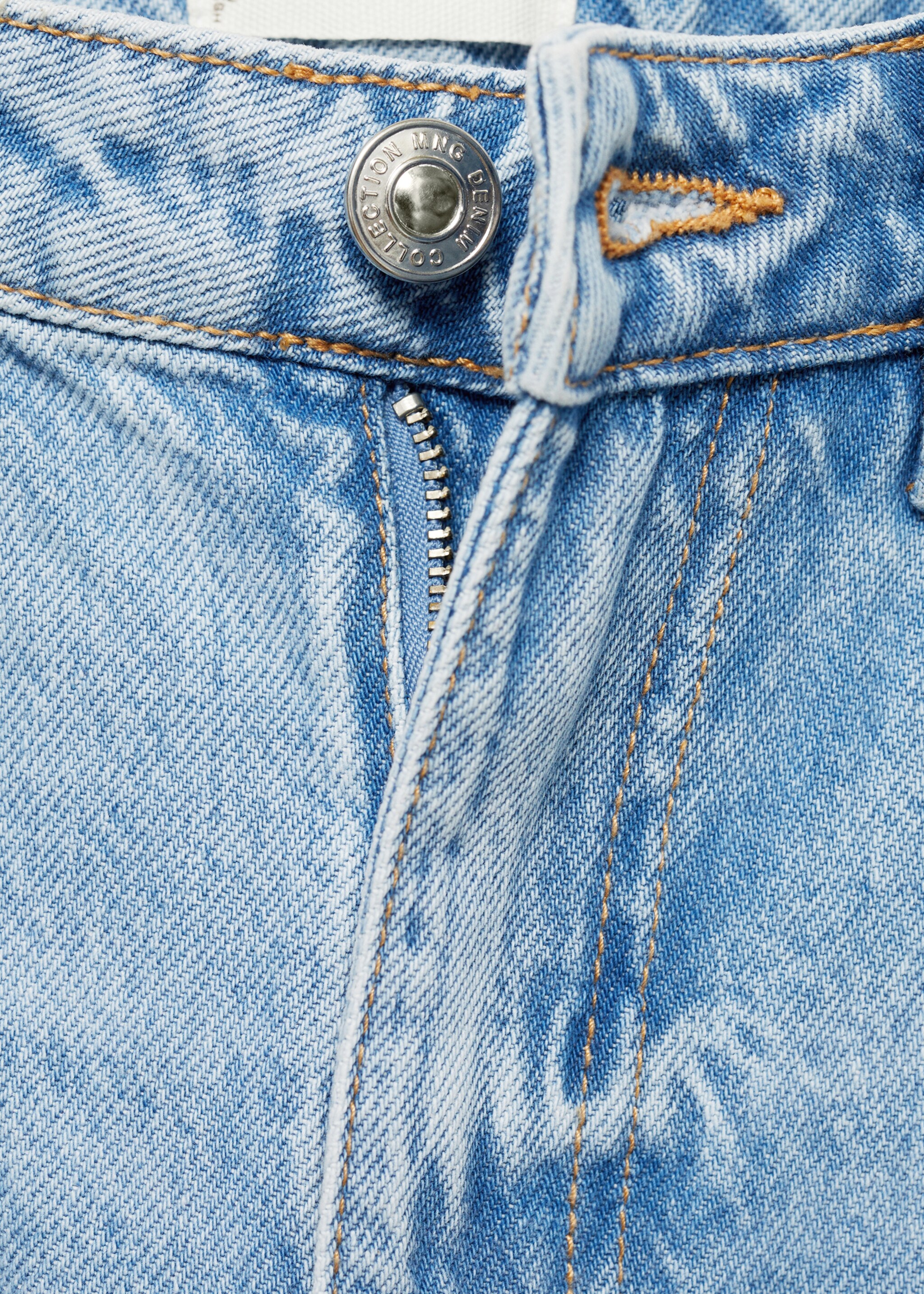 Jeans terminación flare - Detalle del artículo 8, Azul medio. Ref: 77082935-00.