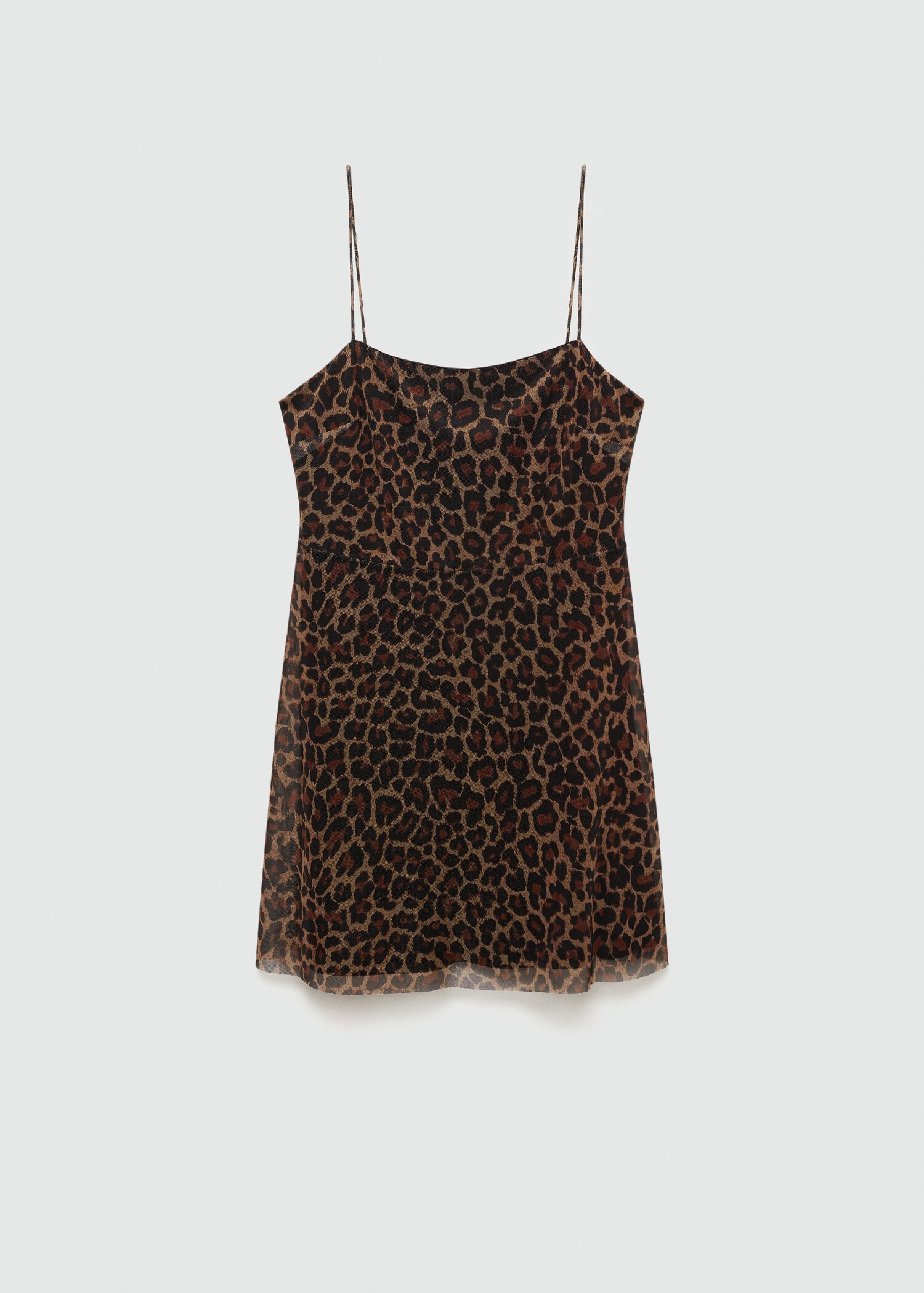 Short leopard-print dress - Article without model