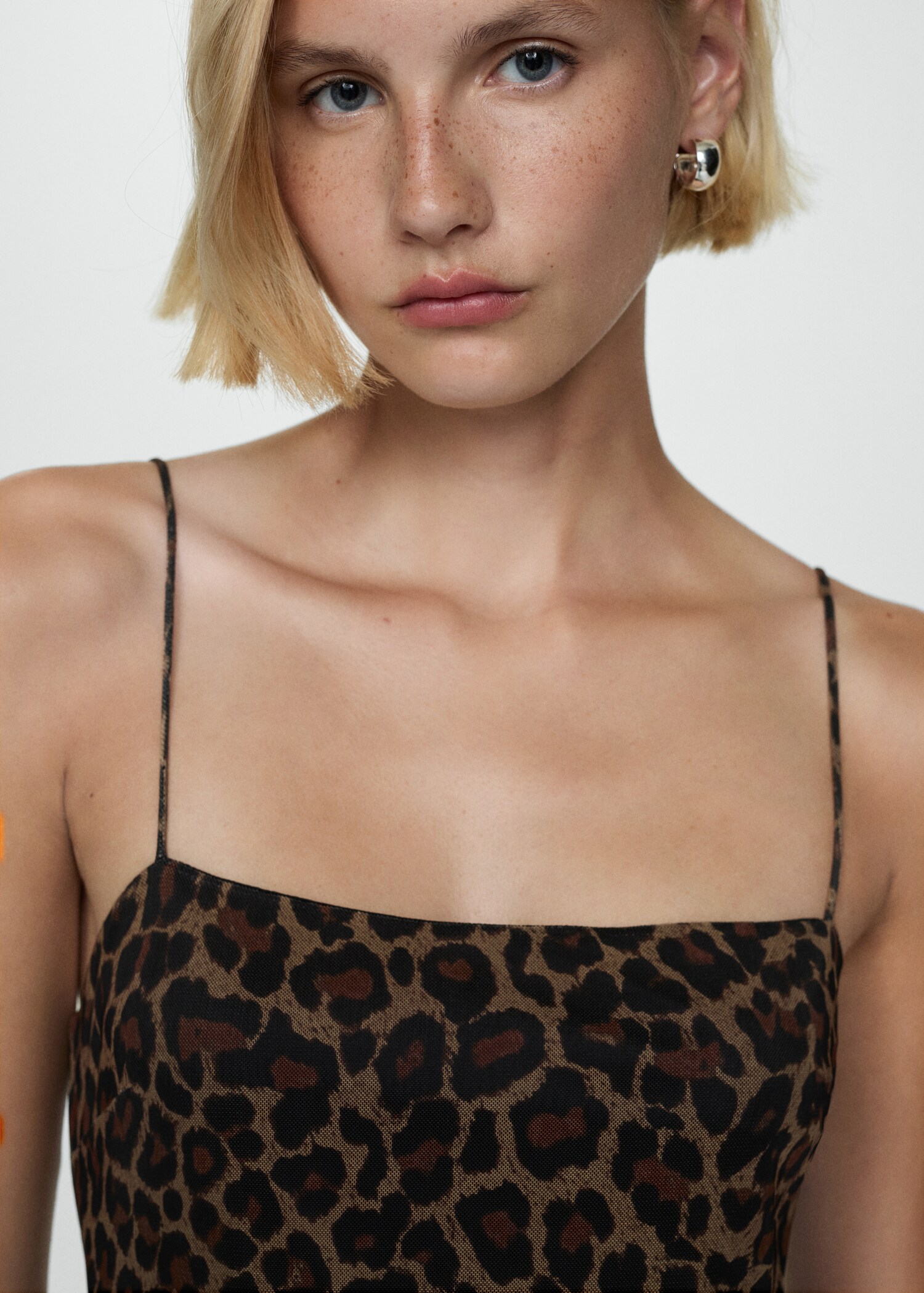 Short leopard-print dress - Details of the article 1