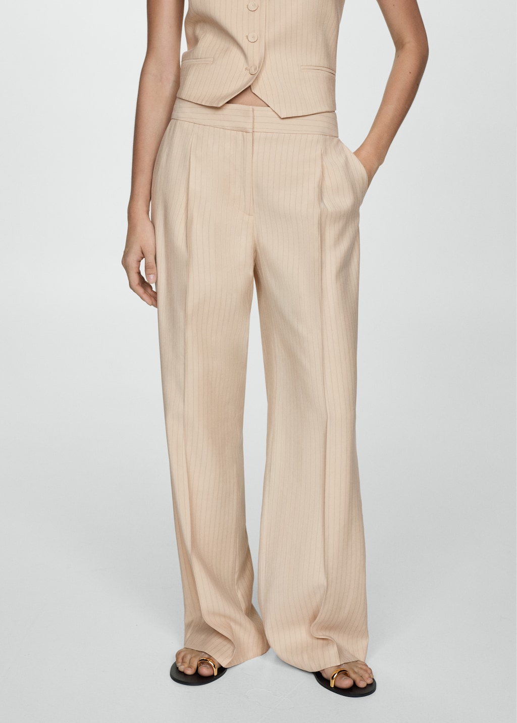 Striped suit trousers Women MANGO Indonesia