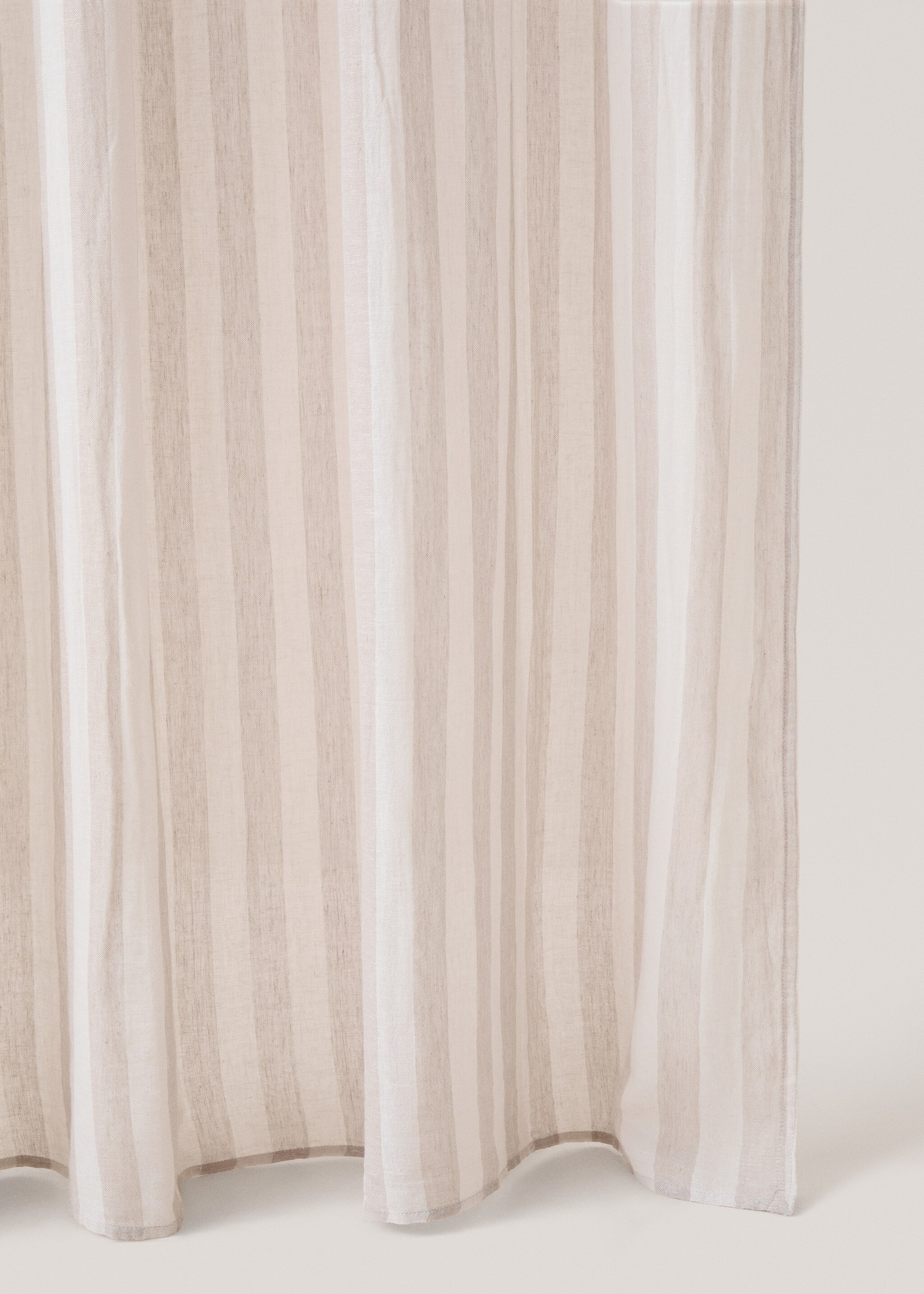 Striped linen blend curtain - Details of the article 1
