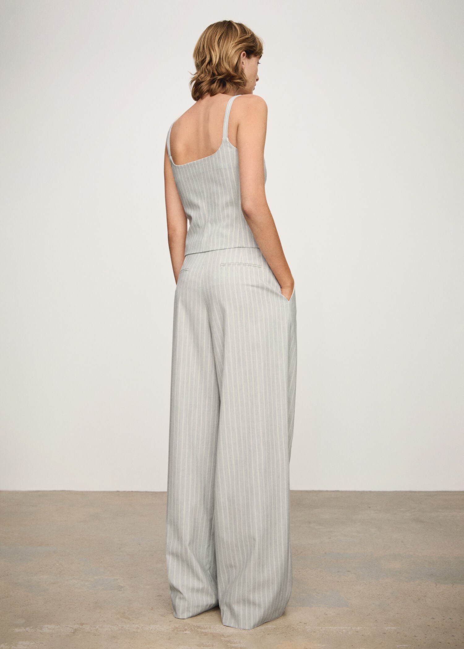 Pantalón rayas wideleg - Reverso del artículo