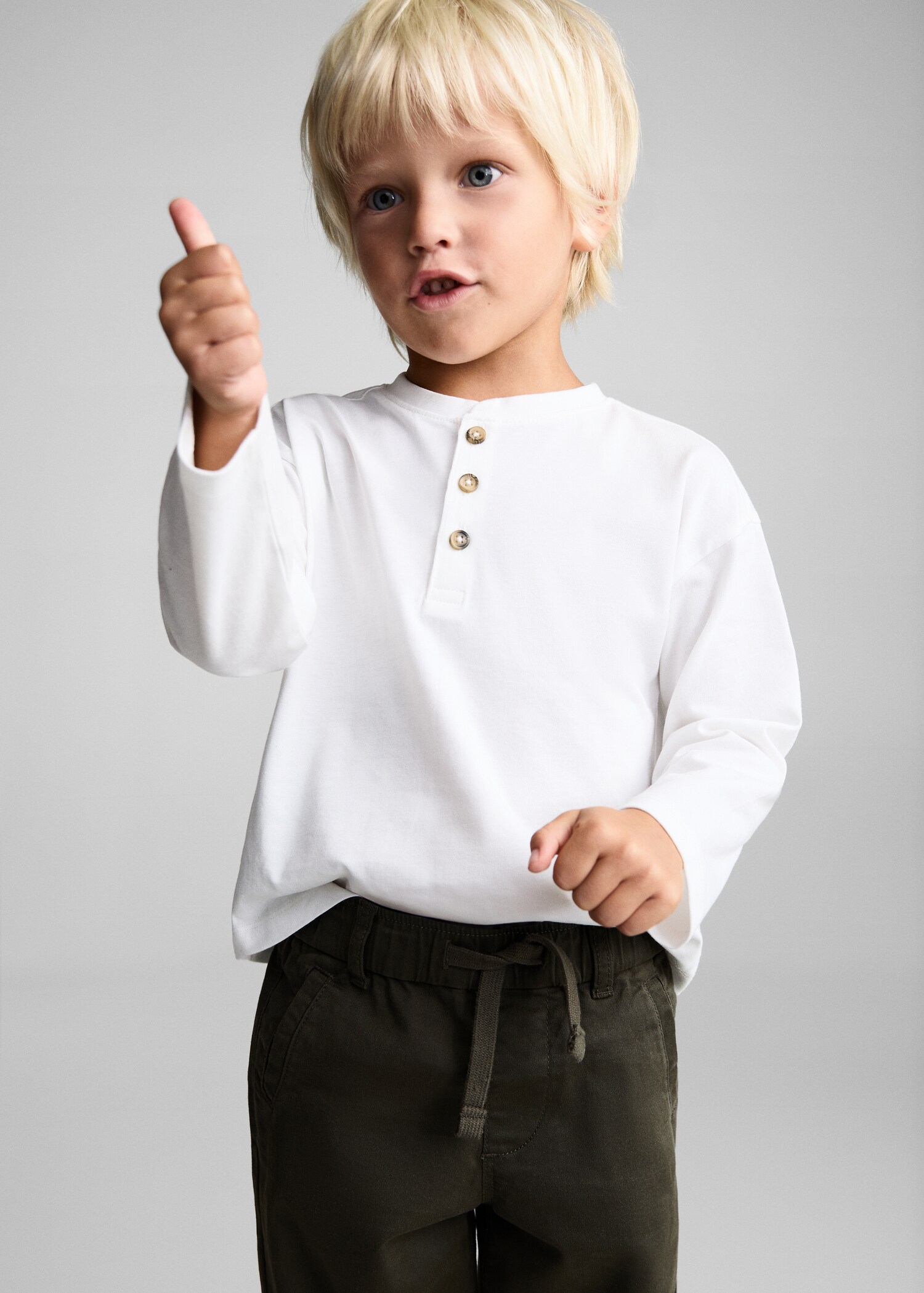Elastic waist trousers - Medium plane