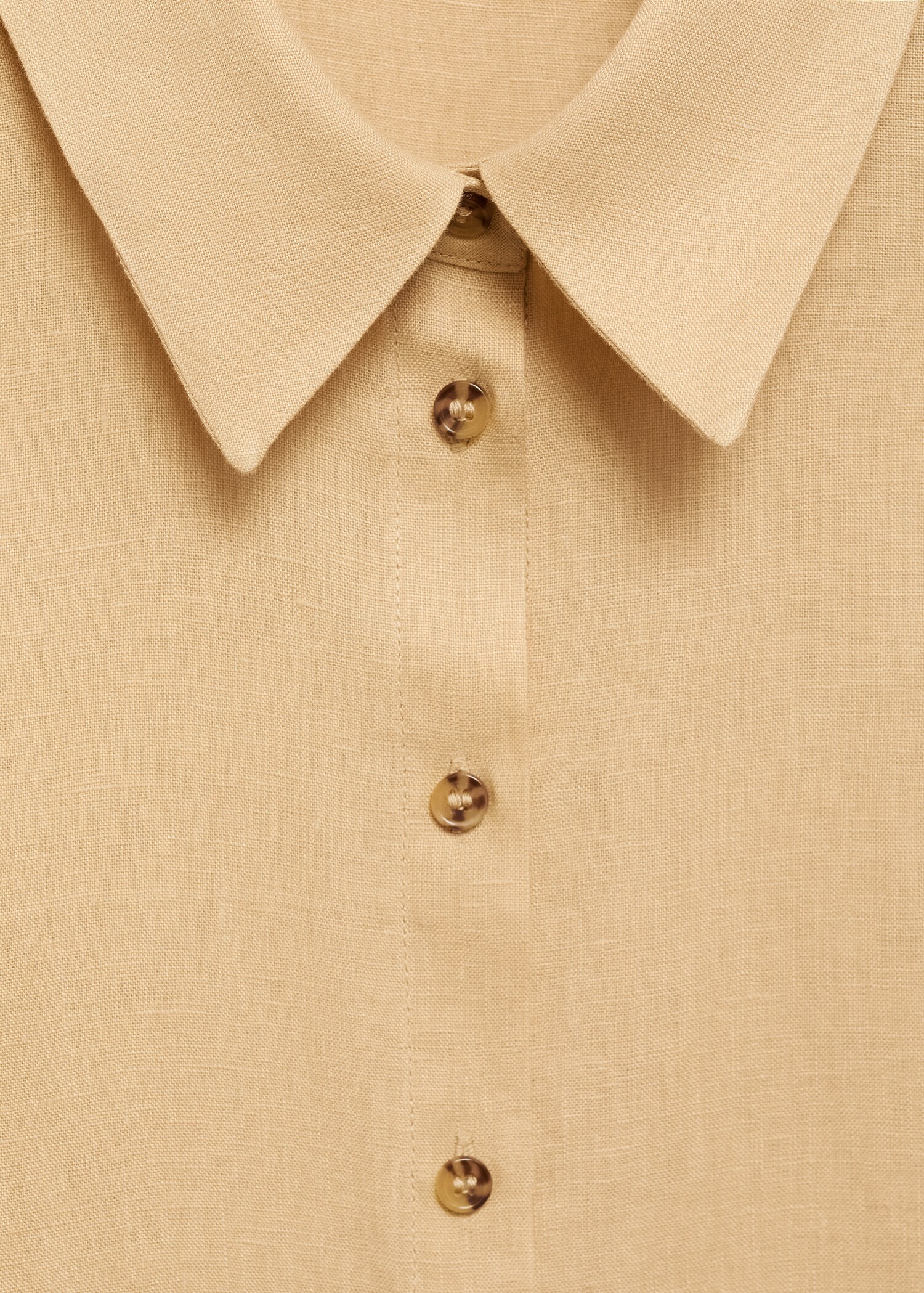 Linen-blend shirt dress - Details of the article 8