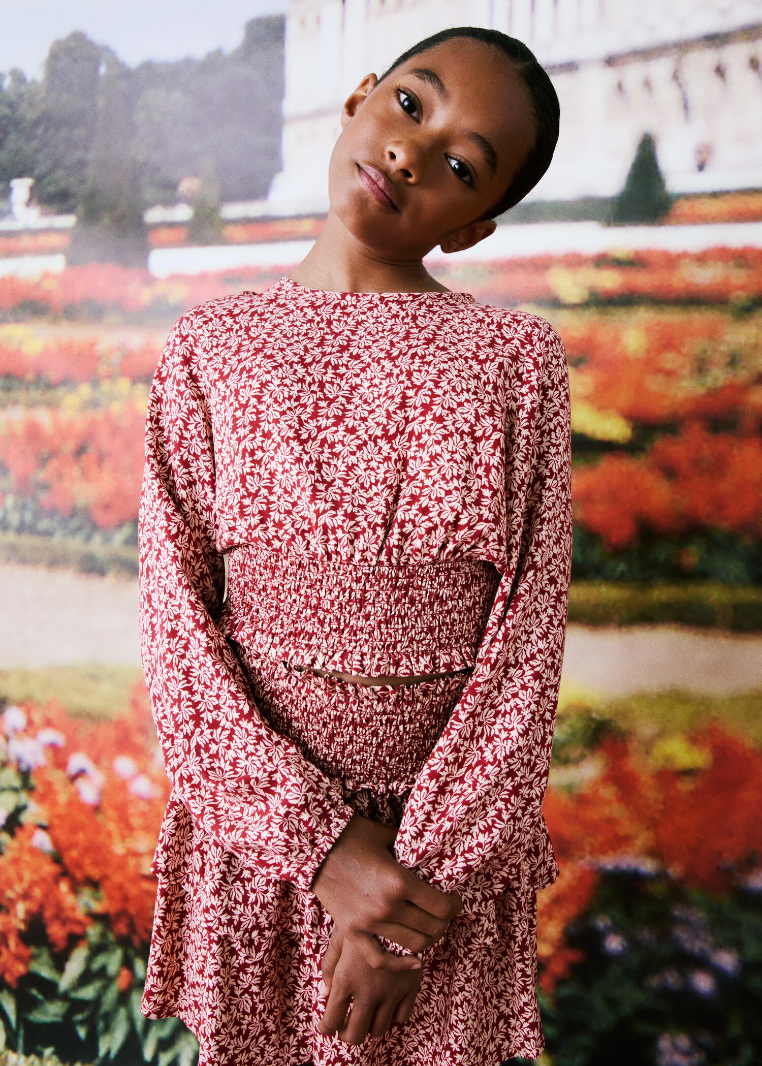 Printed ruffle skirt - Details of the article 7