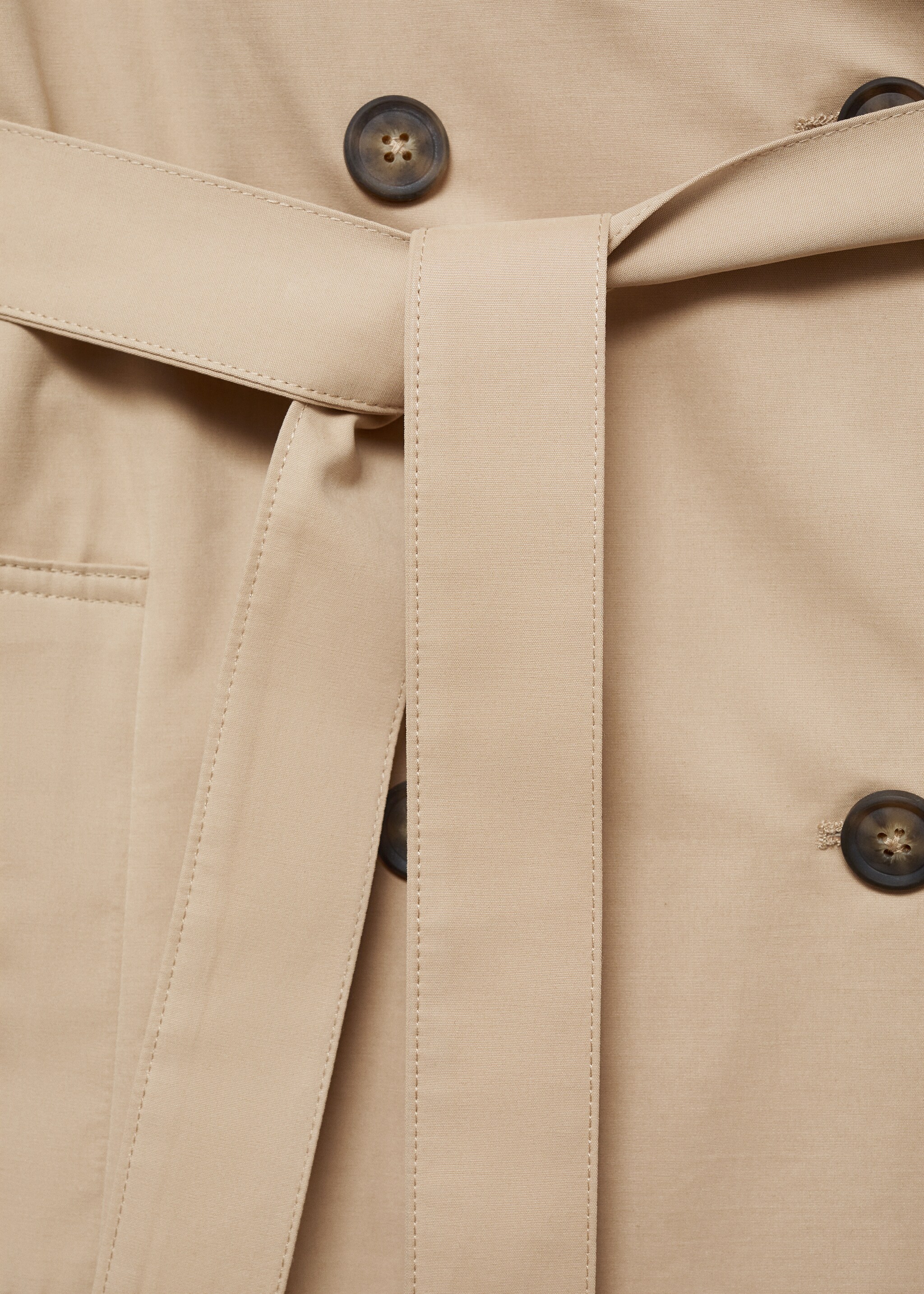 Classic trench coat with belt - Details of the article 0