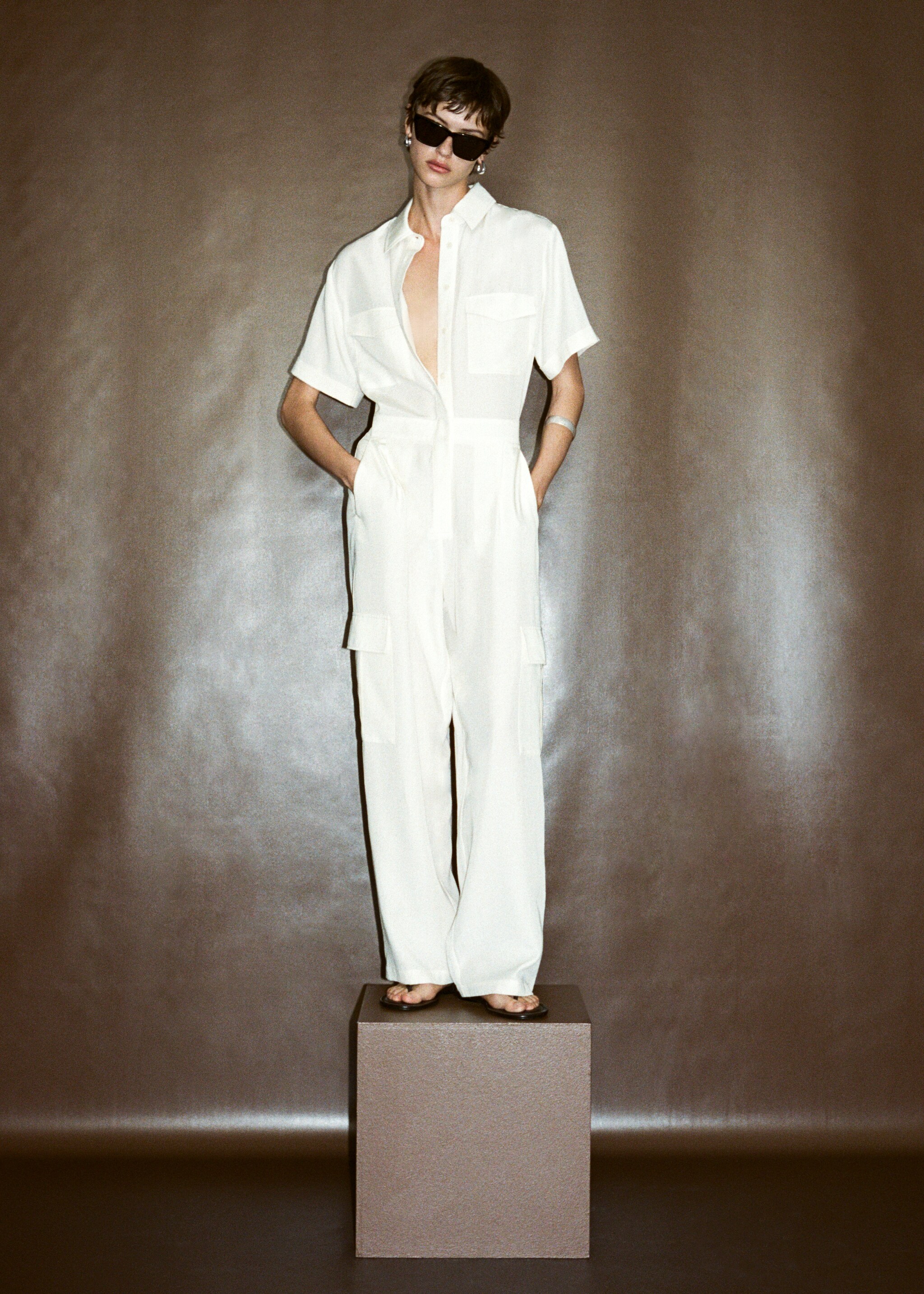 Lyocell shirt jumpsuit - Details of the article 7